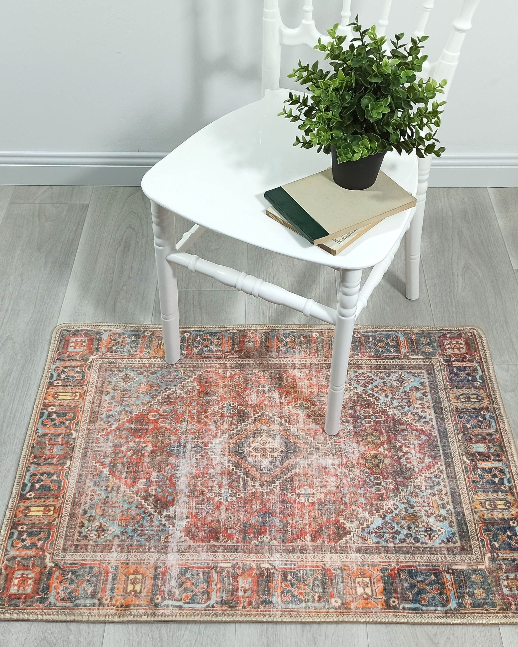 Nirvana Red Terracotta Brown Vintage Persian 2x3 Rug