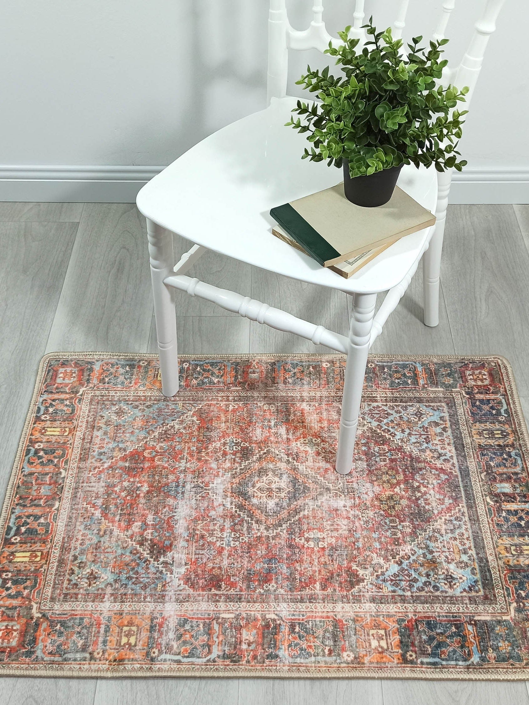 Nirvana Red Terracotta Brown Vintage Persian 2x3 Rug