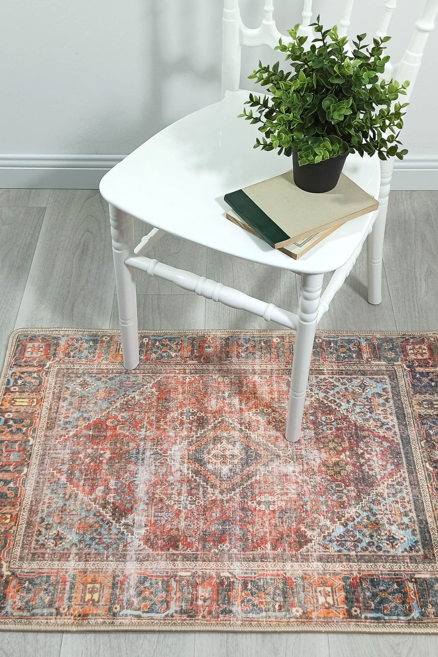 Nirvana Red Terracotta Brown Vintage Persian 2x3 Rug