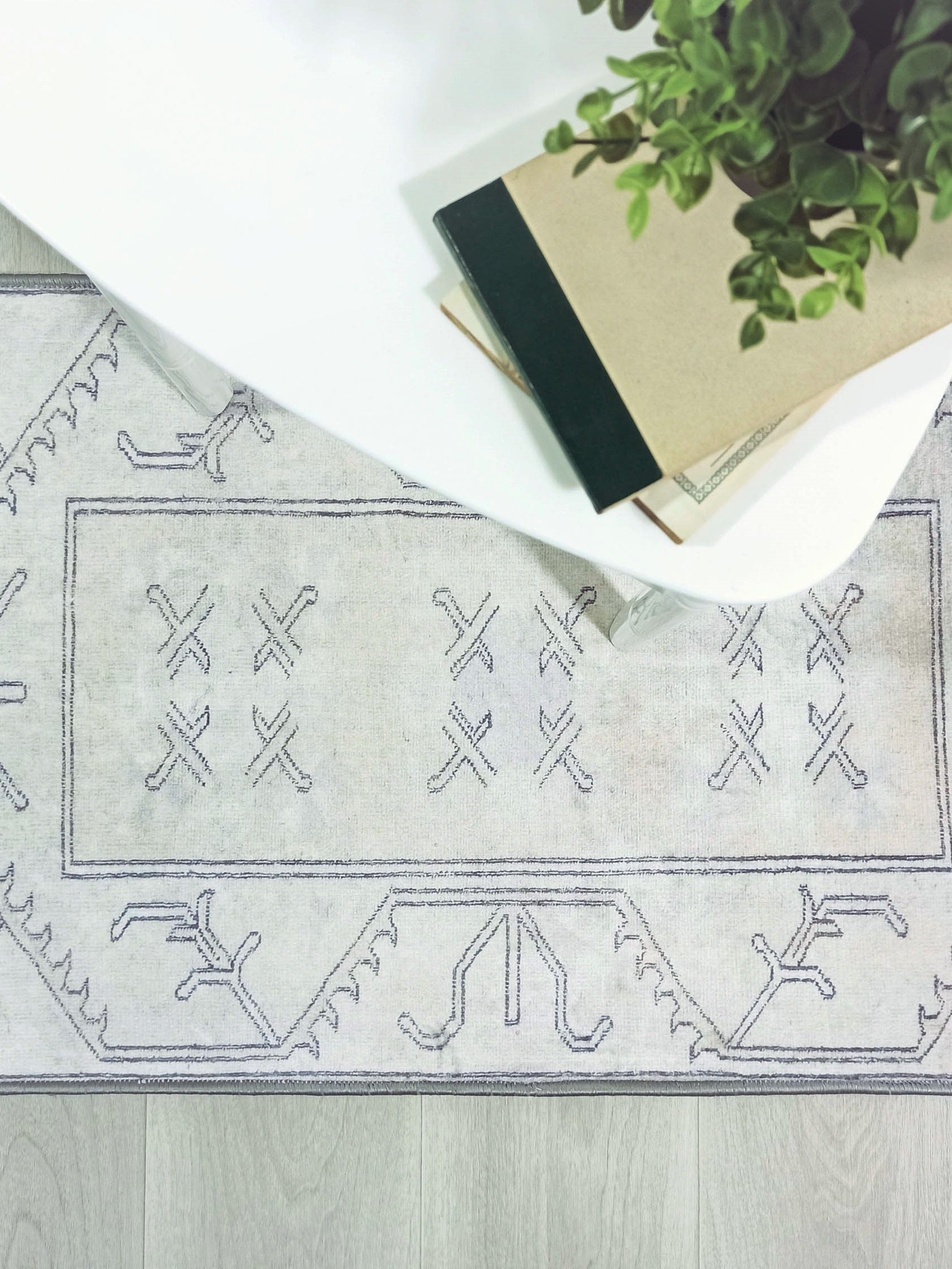 Flinda Neutral Gray Turkish Small 2x3 Rug