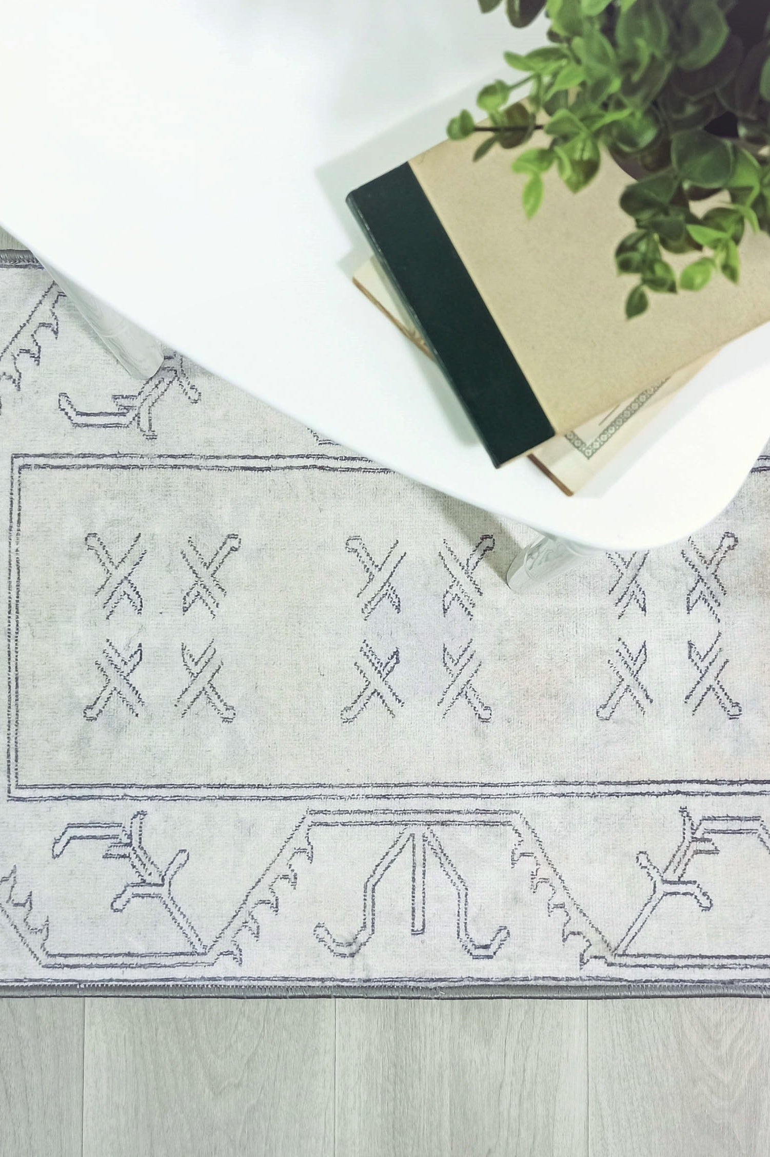 Flinda Neutral Gray Turkish Small 2x3 Rug