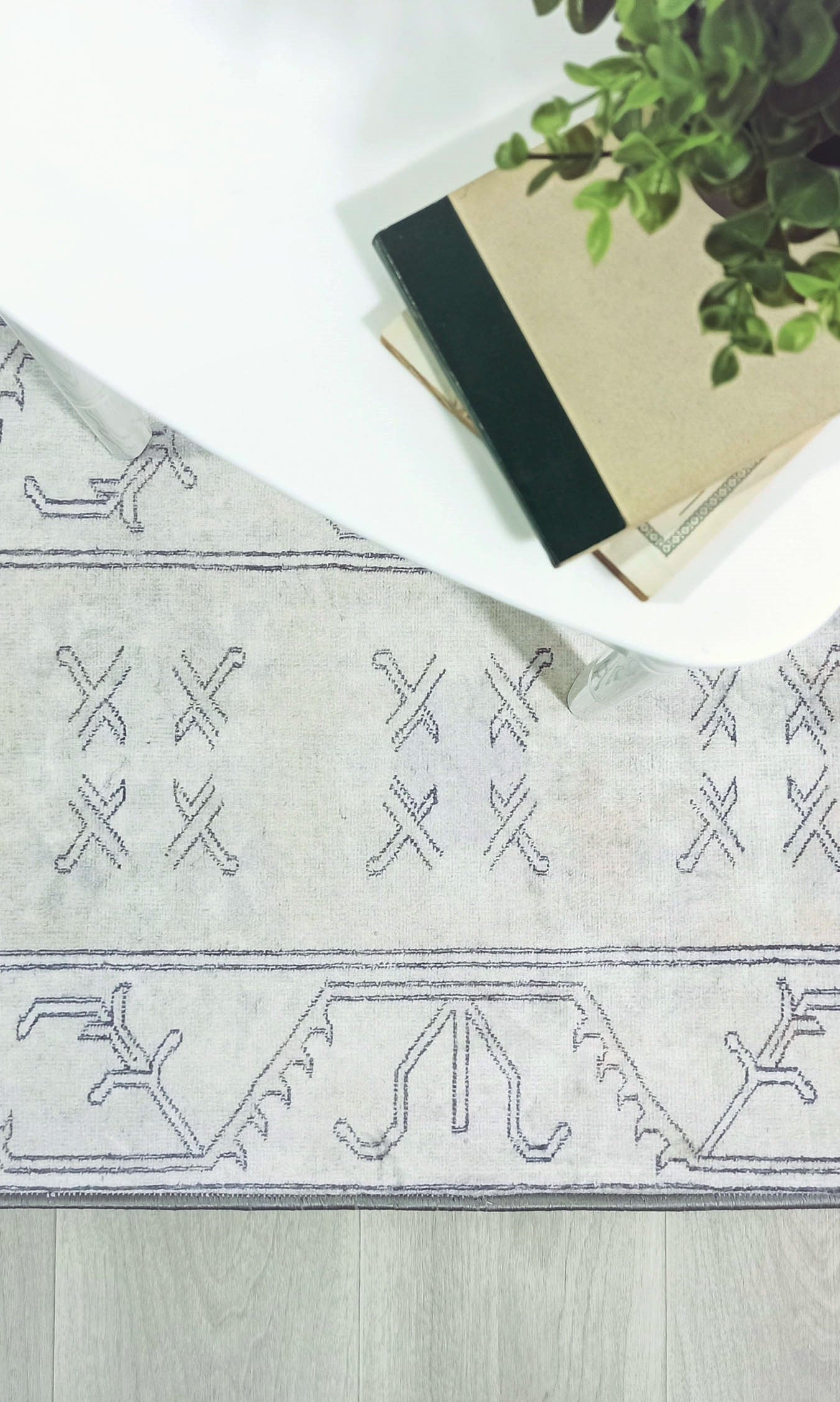 Flinda Neutral Gray Turkish Small 2x3 Rug