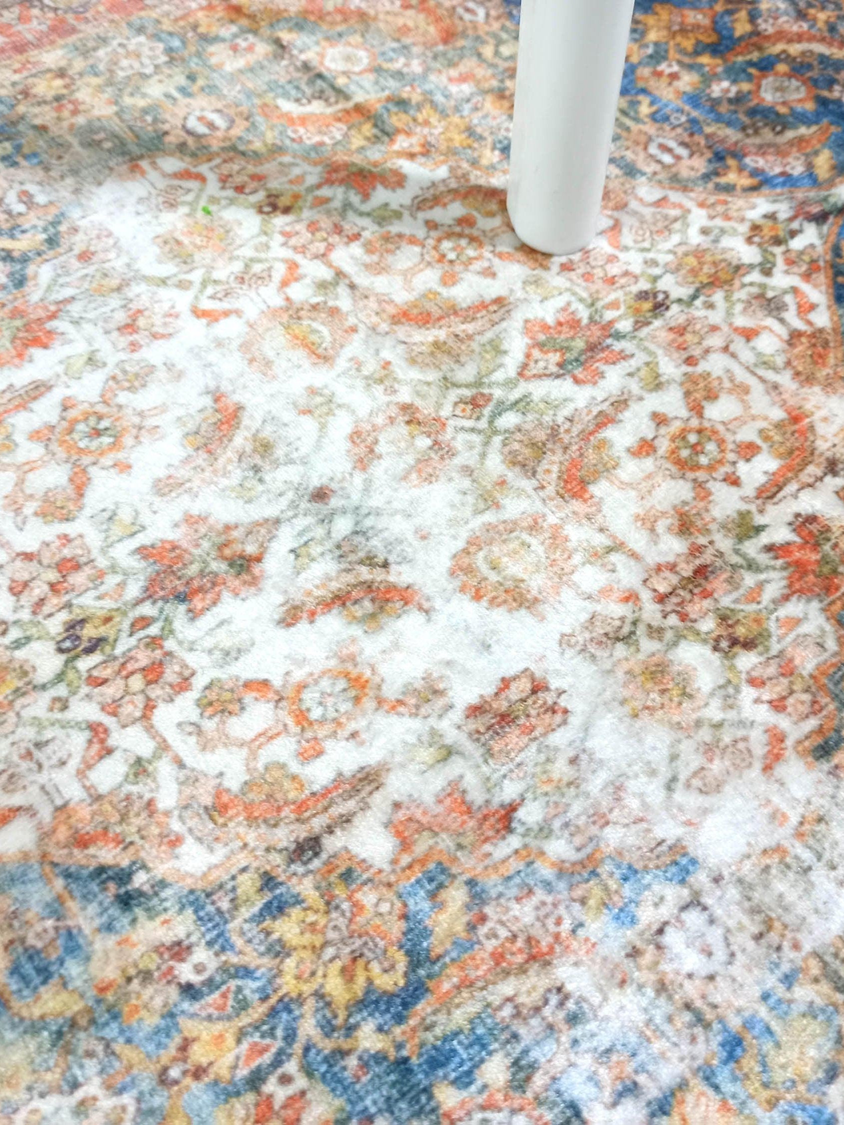 Lexa Terracotta Blue Oriental Persian 2x3 Rug