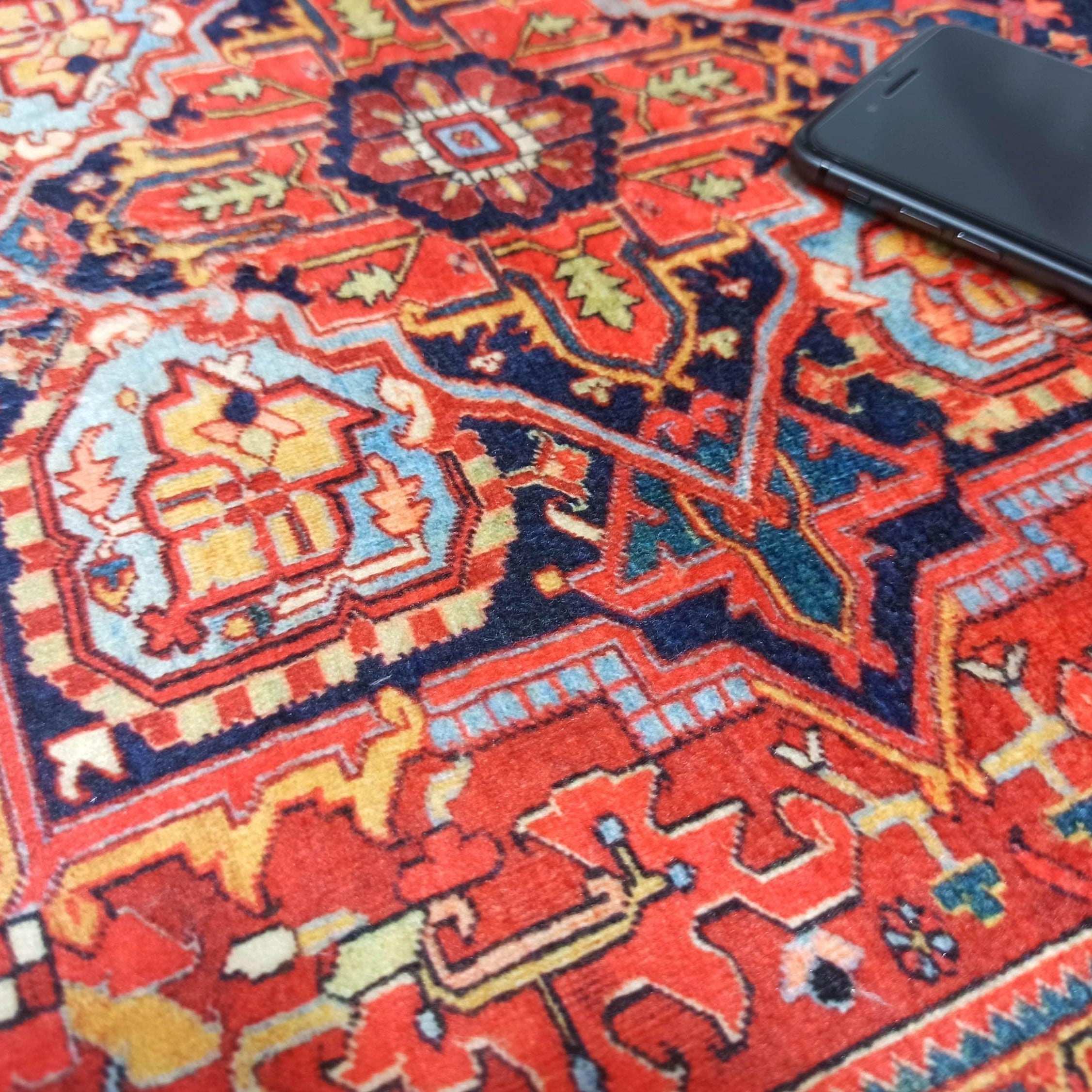 Gesina Red Coral Blue Turkish 2x3 Rug