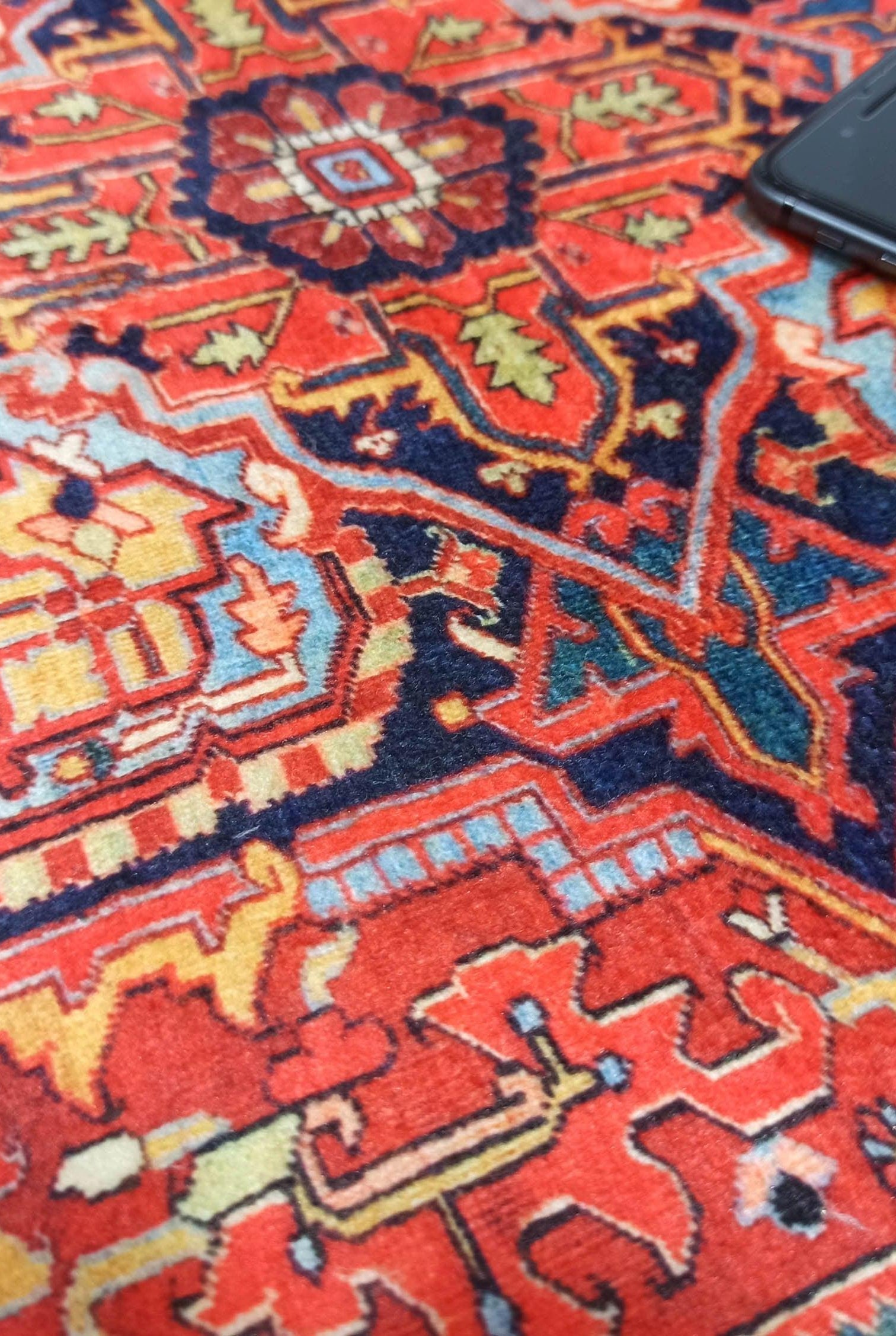 Gesina Red Coral Blue Turkish 2x3 Rug