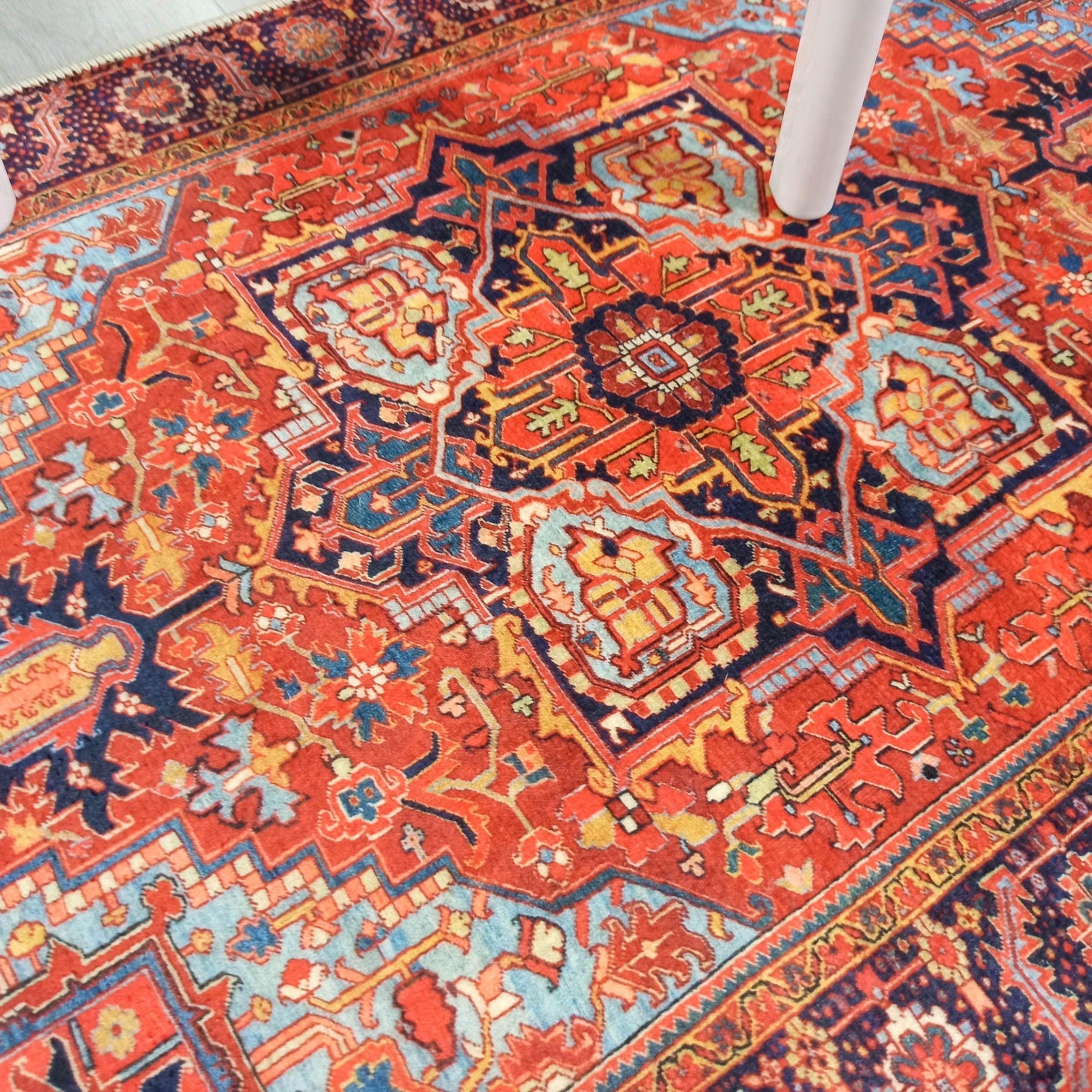 Gesina Red Coral Blue Turkish 2x3 Rug