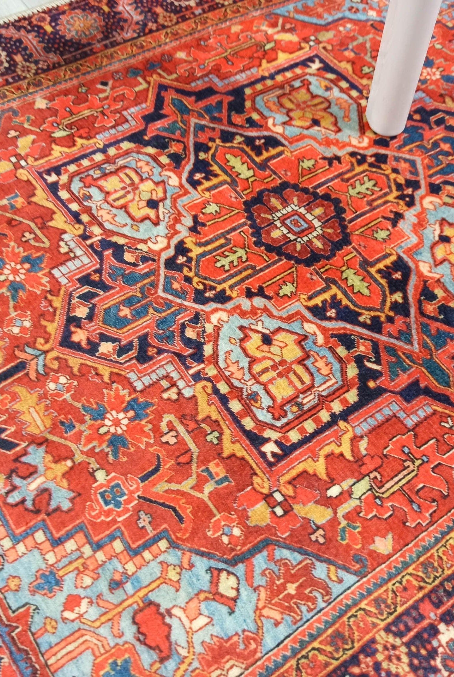 Gesina Red Coral Blue Turkish 2x3 Rug