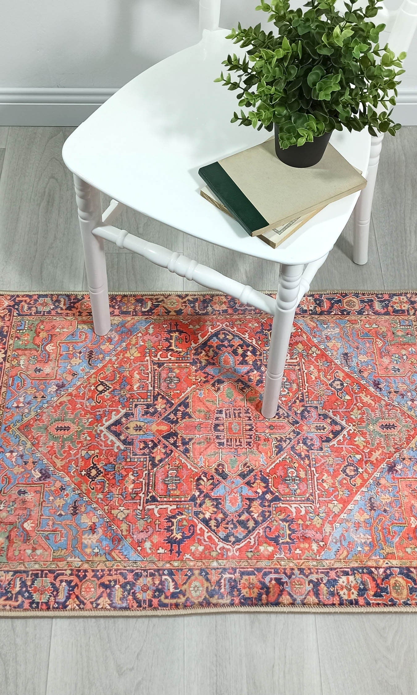 Eliana Red Navy Blue Turkish 2x3 Rug