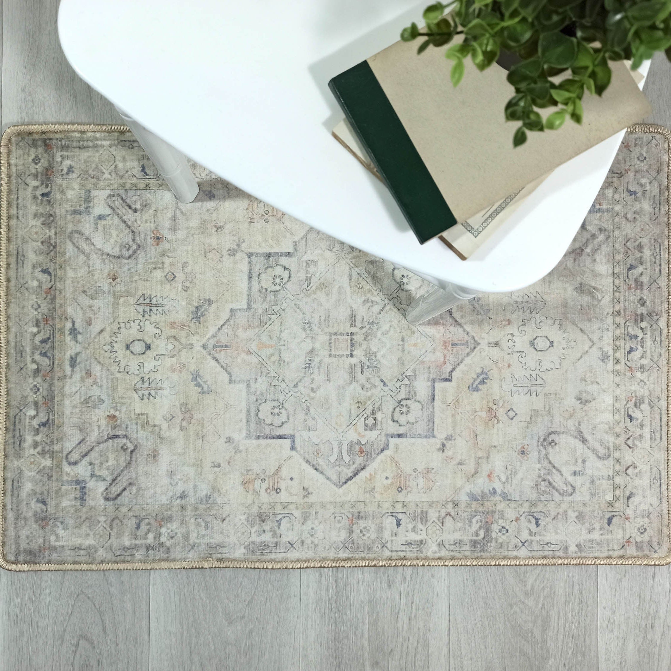 Kinzlee Neutral Beige Persian 2x3 Rug