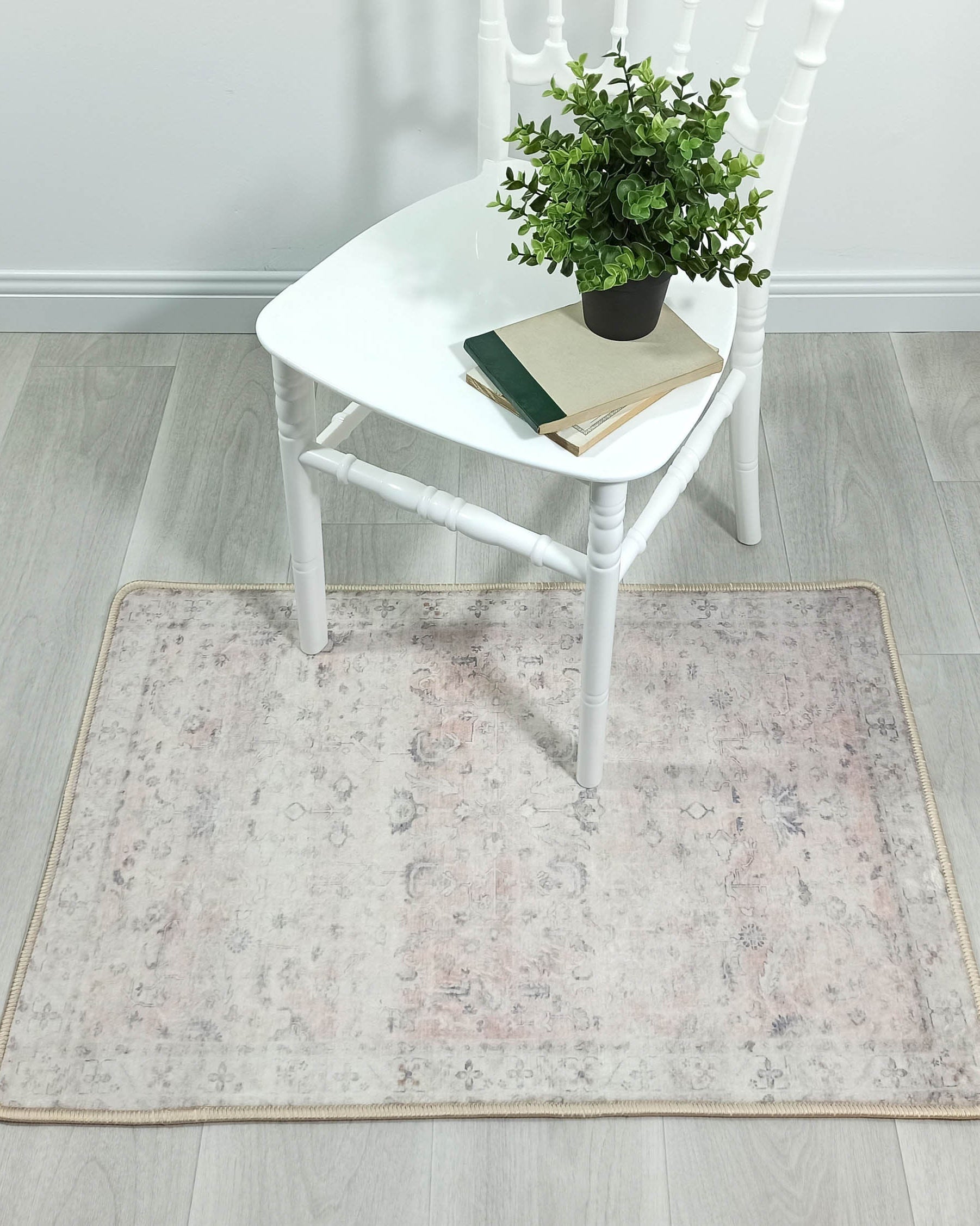 Azalea Neutral Beige Blush Orange Oushak 2x3 Rug