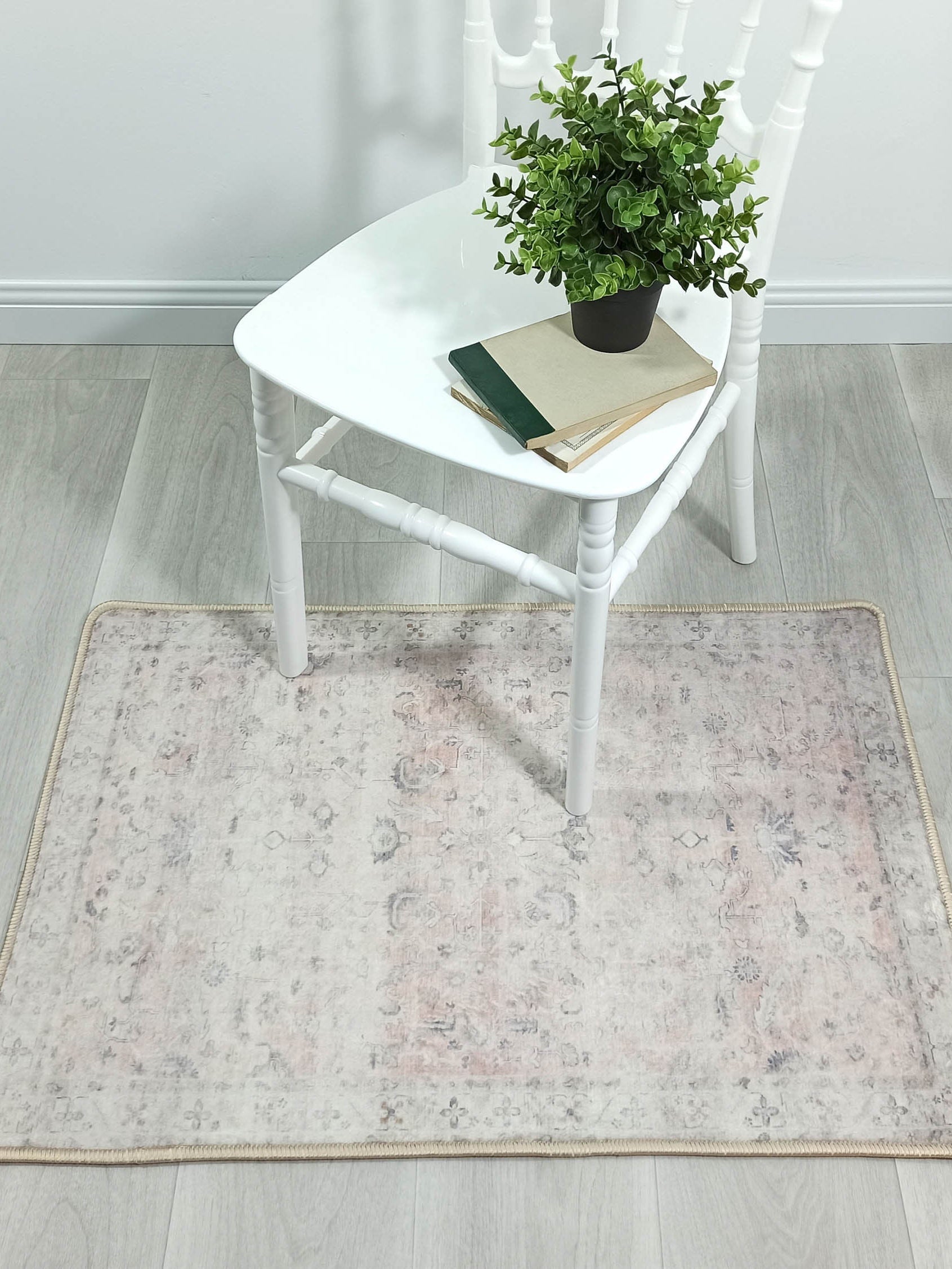 Azalea Neutral Beige Blush Orange Oushak 2x3 Rug