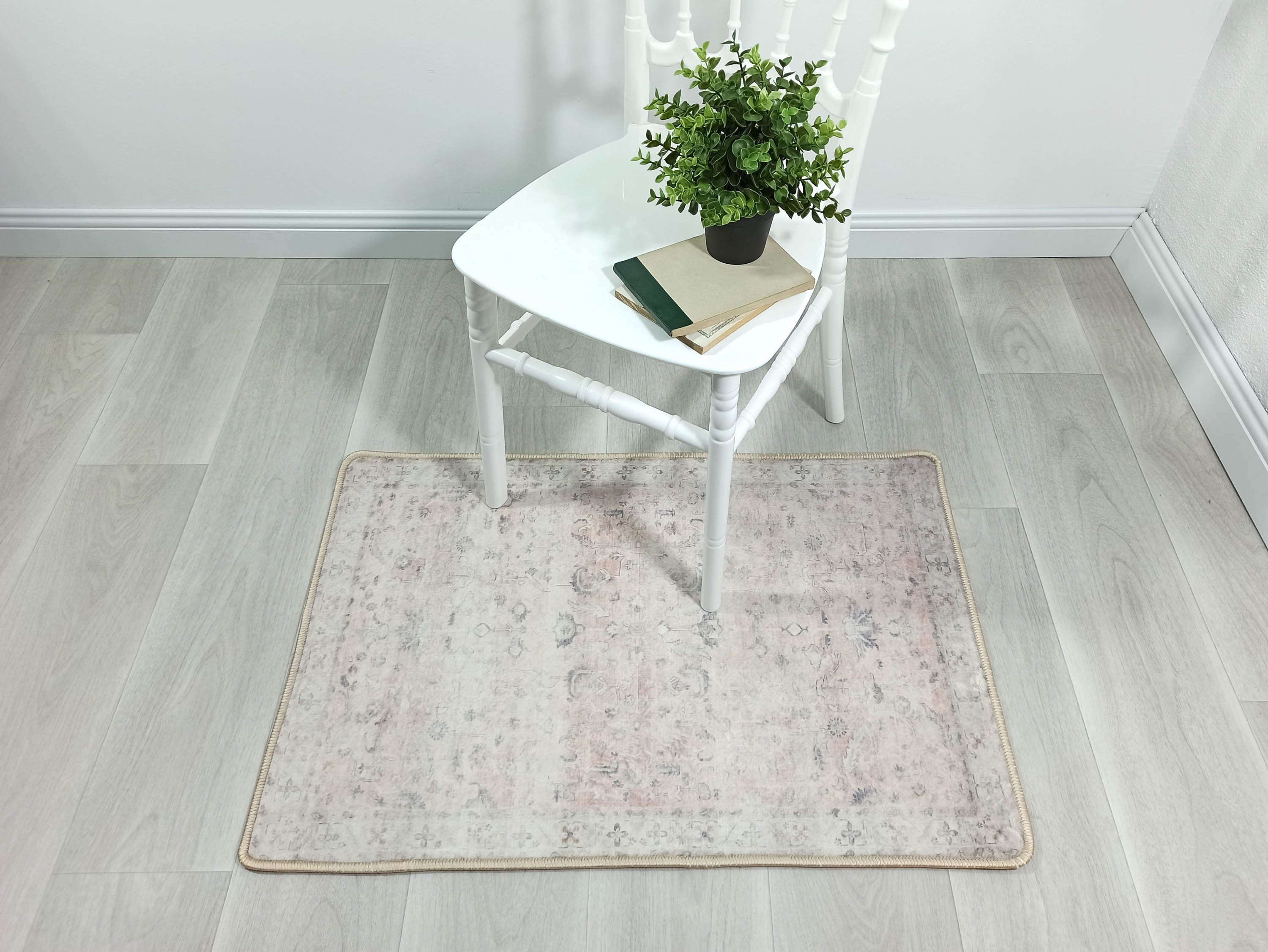 Azalea Neutral Beige Blush Orange Oushak 2x3 Rug