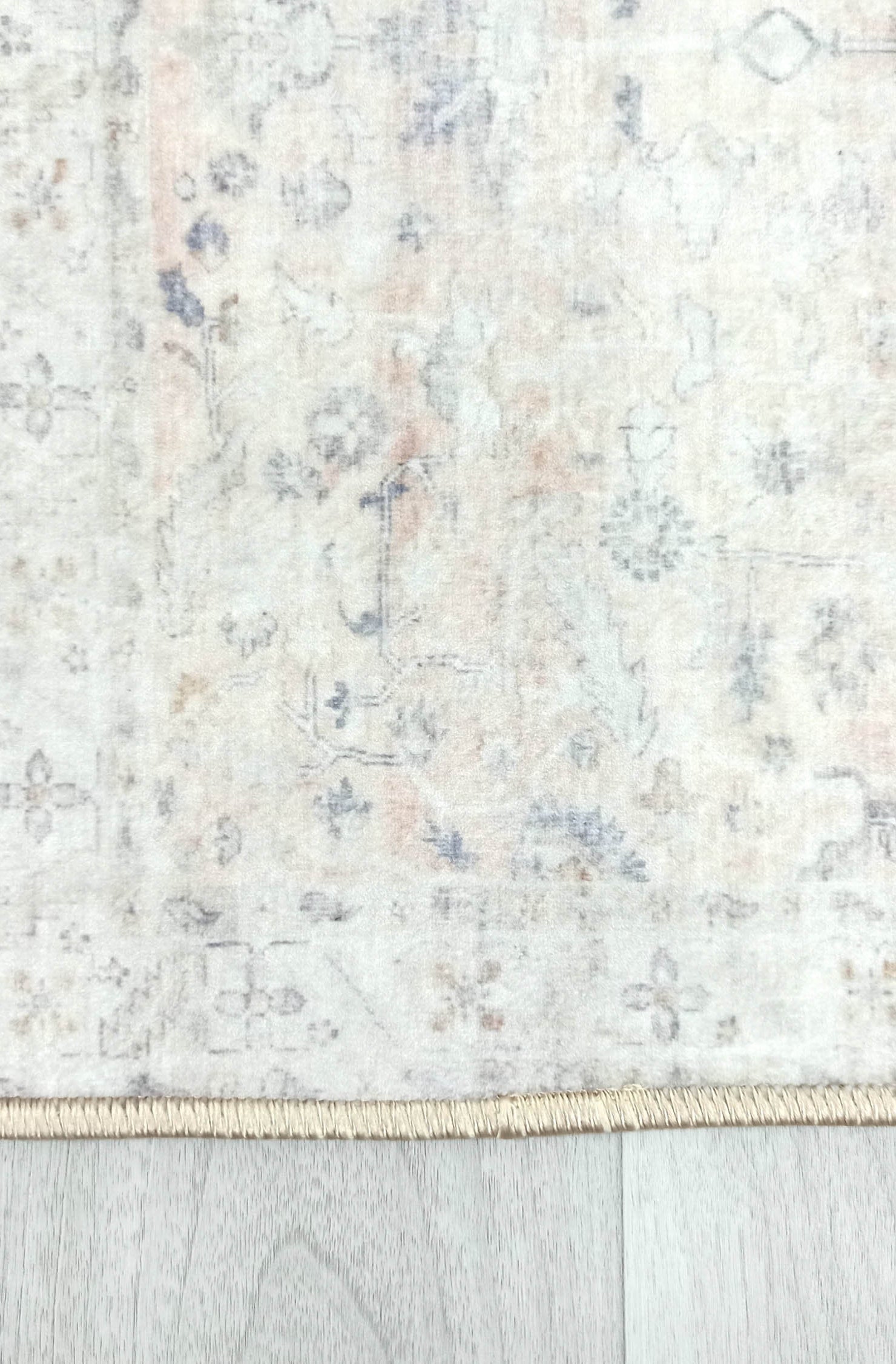 Azalea Neutral Beige Blush Orange Oushak 2x3 Rug