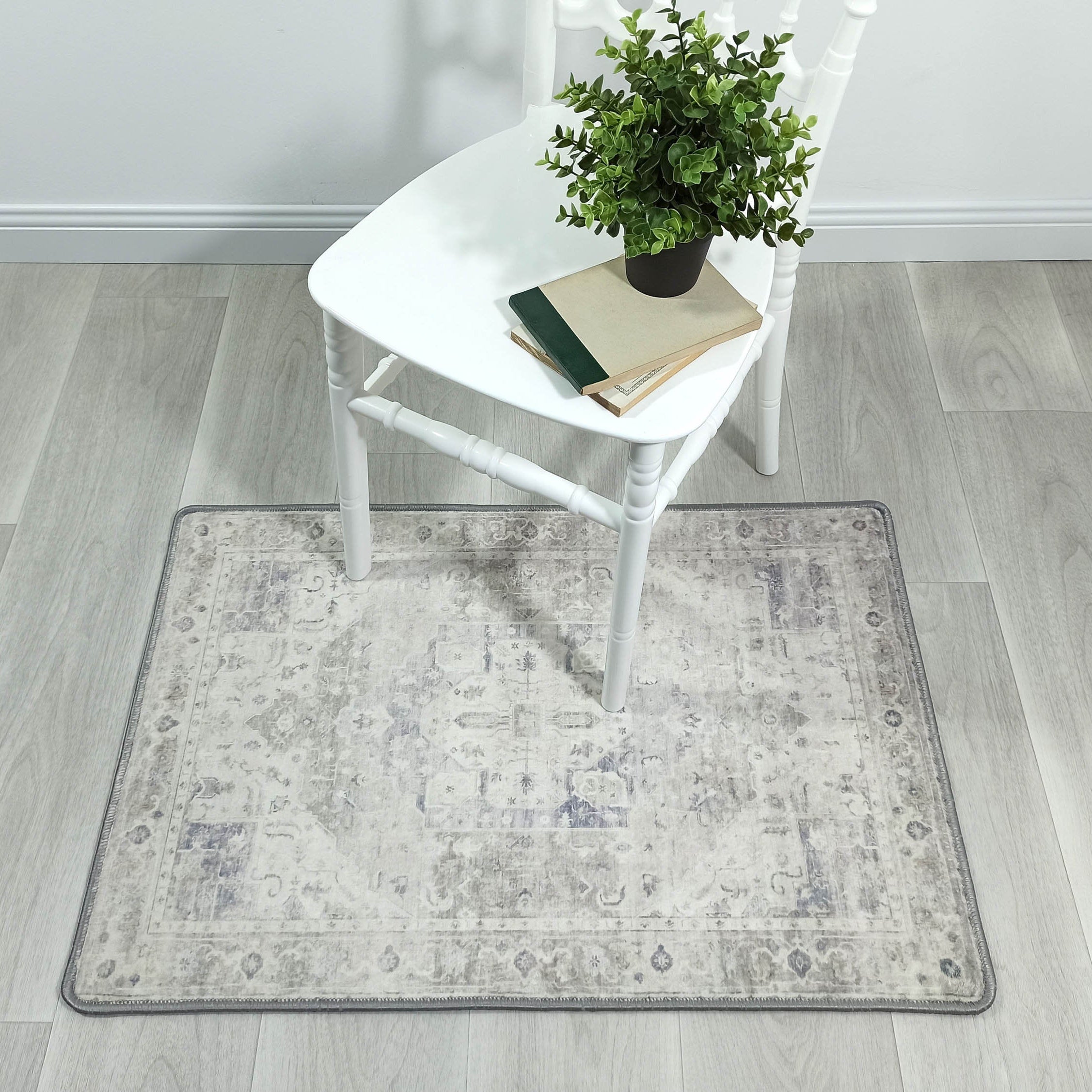 Landy Neutral Gray Heriz Persian 2x3 Rug