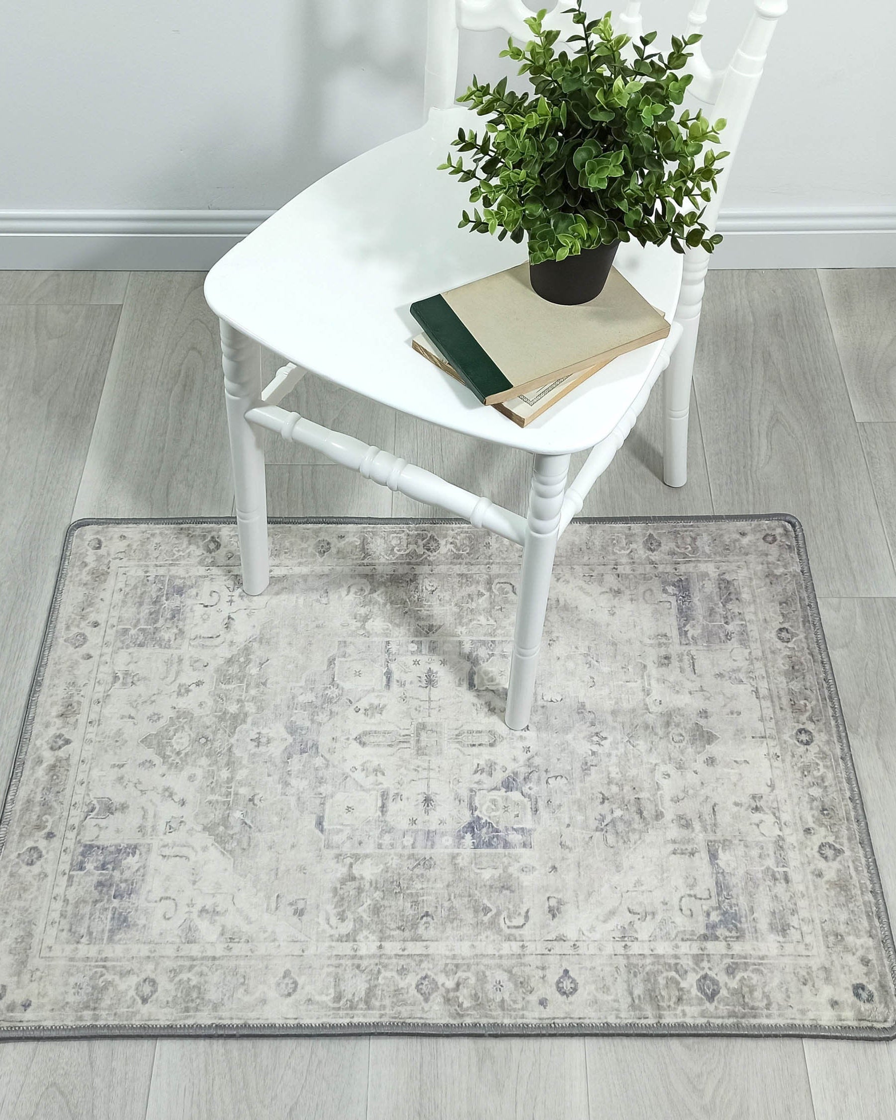 Landy Neutral Gray Heriz Persian 2x3 Rug