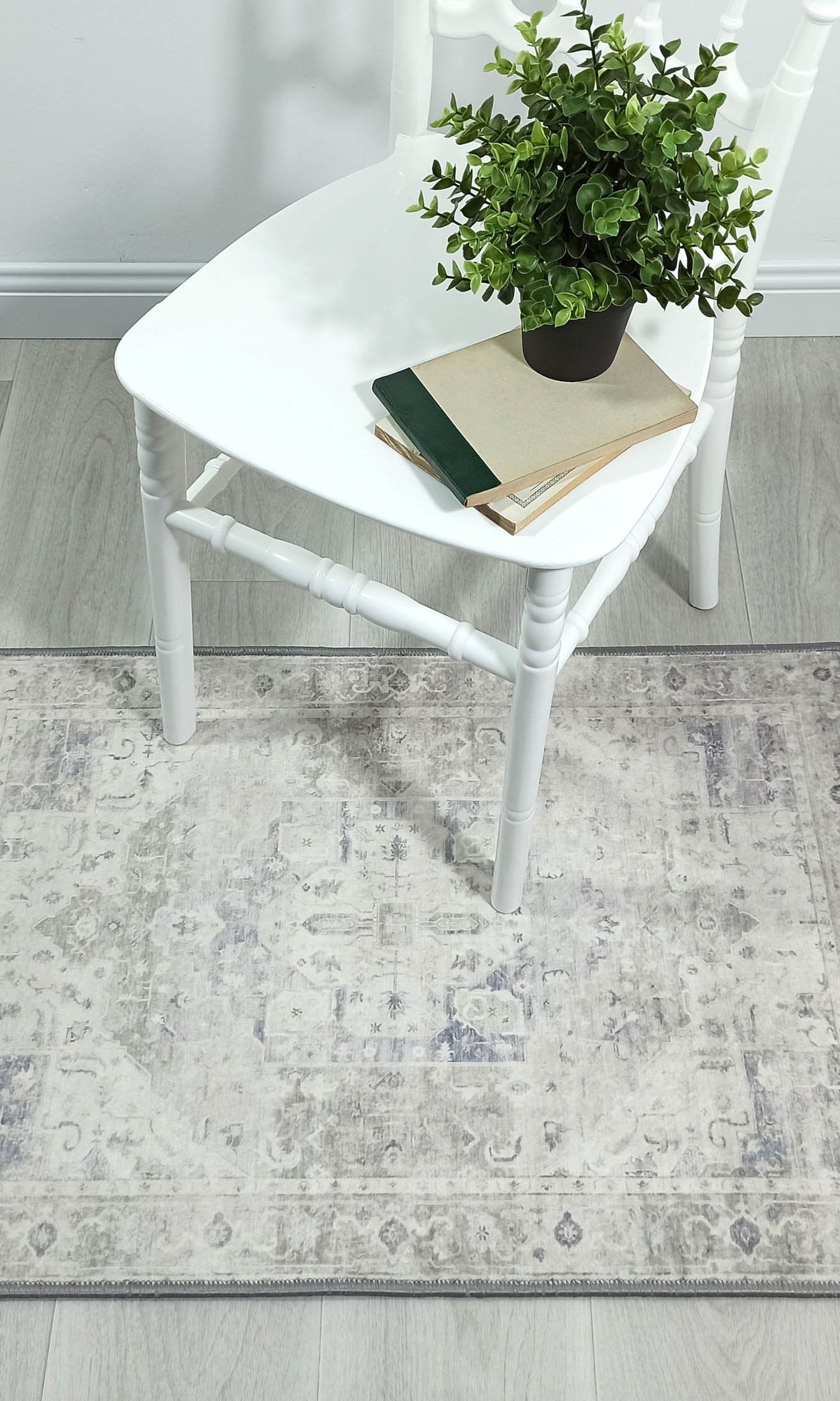 Landy Neutral Gray Heriz Persian 2x3 Rug