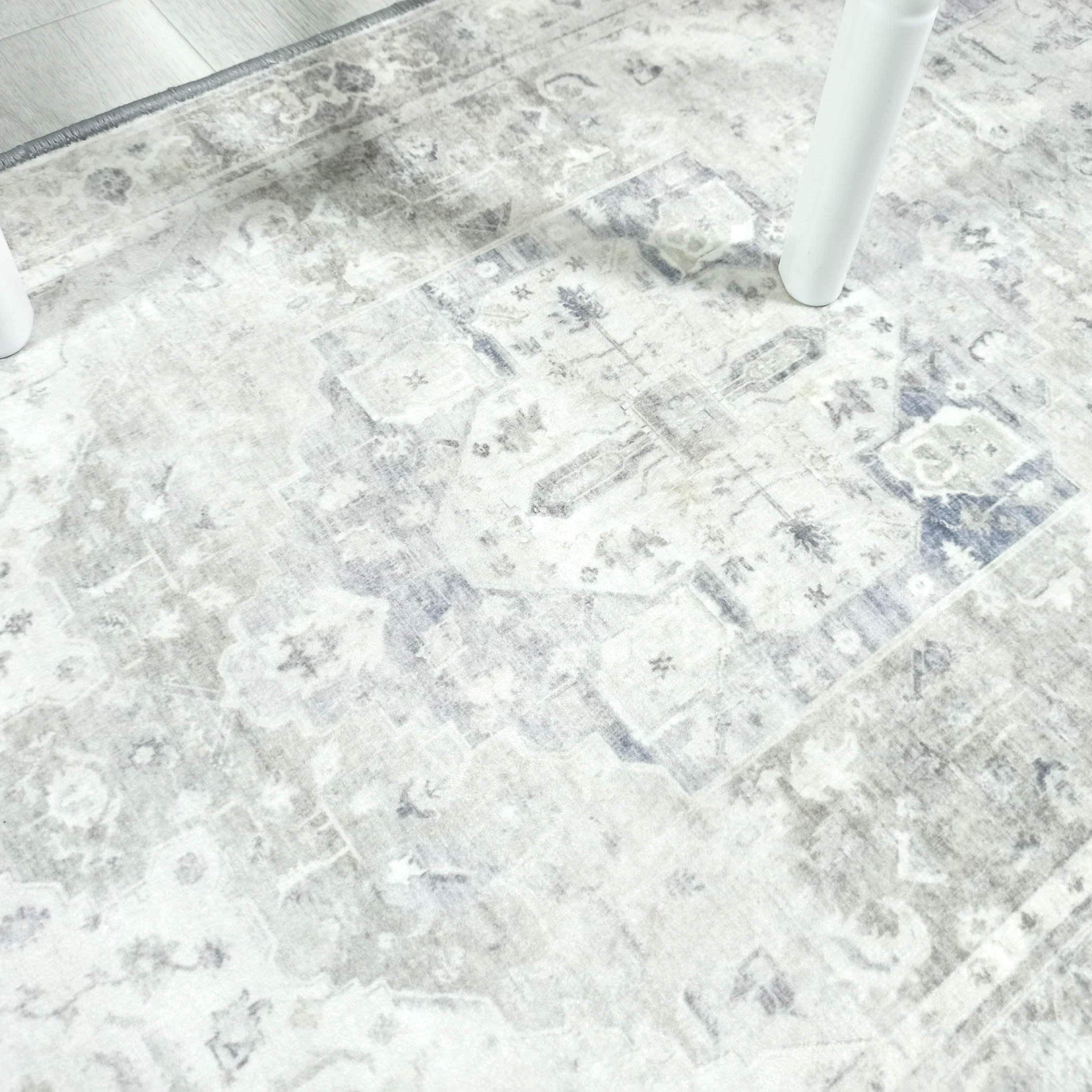 Landy Neutral Gray Heriz Persian 2x3 Rug