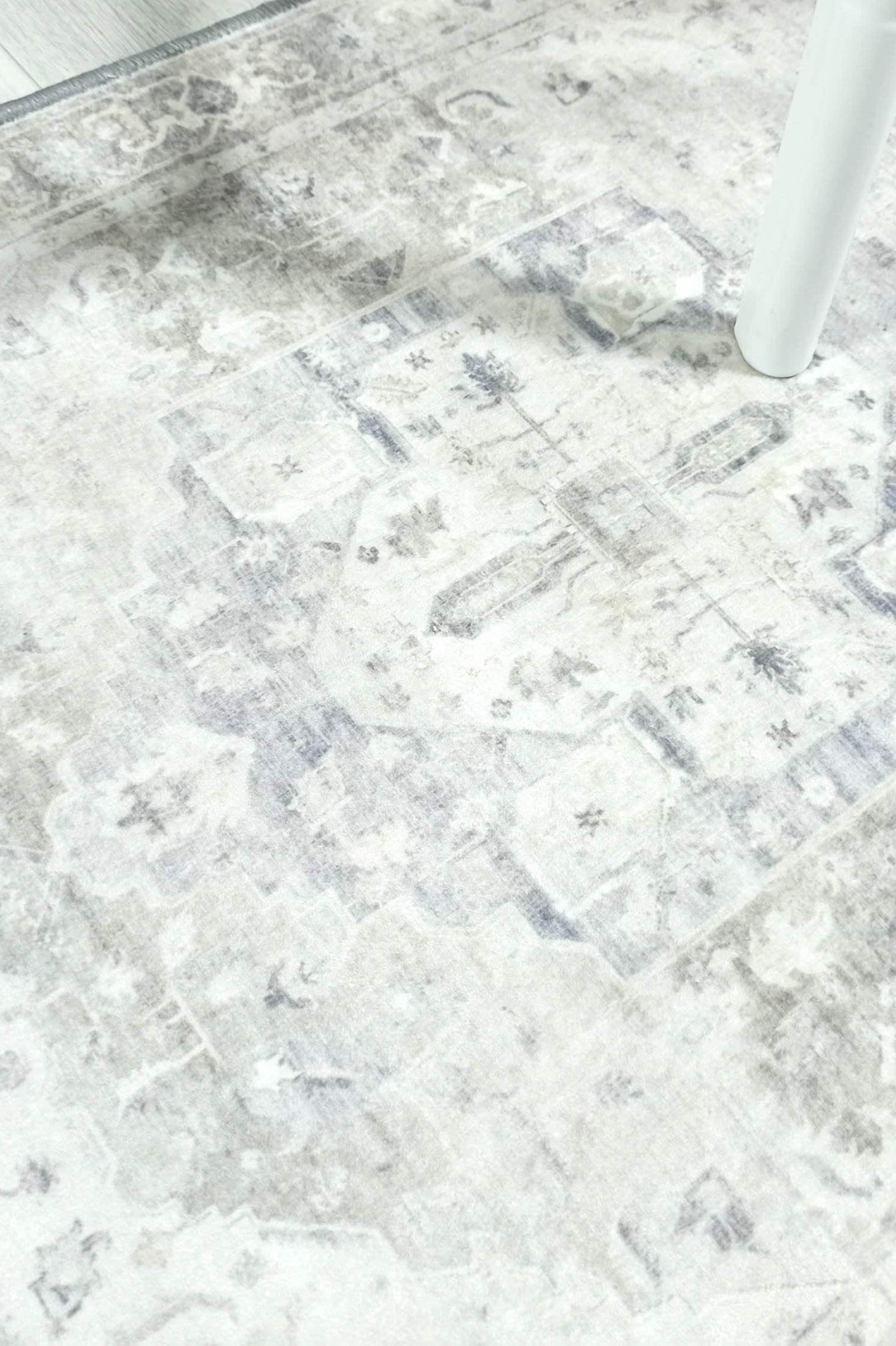 Landy Neutral Gray Heriz Persian 2x3 Rug