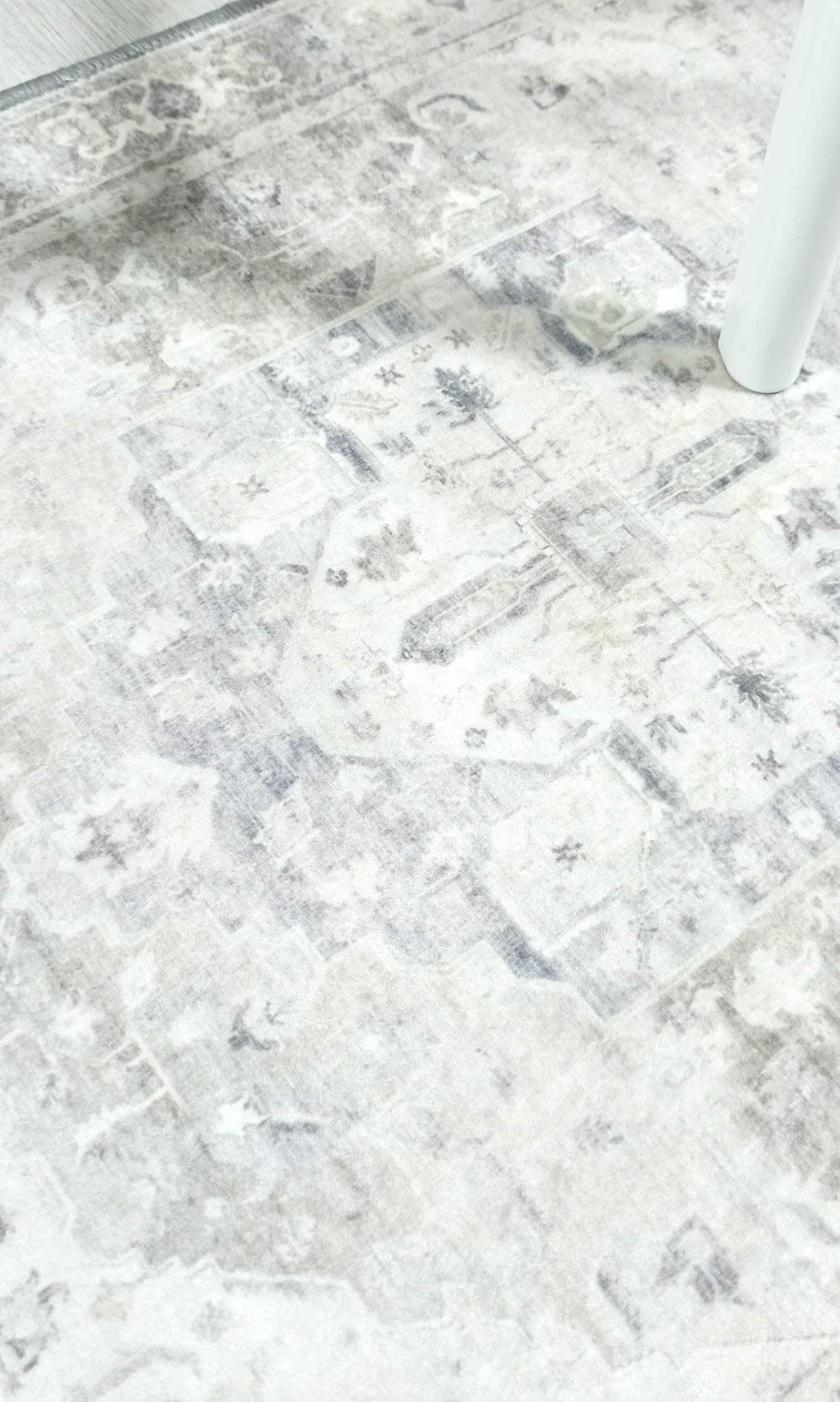 Landy Neutral Gray Heriz Persian 2x3 Rug