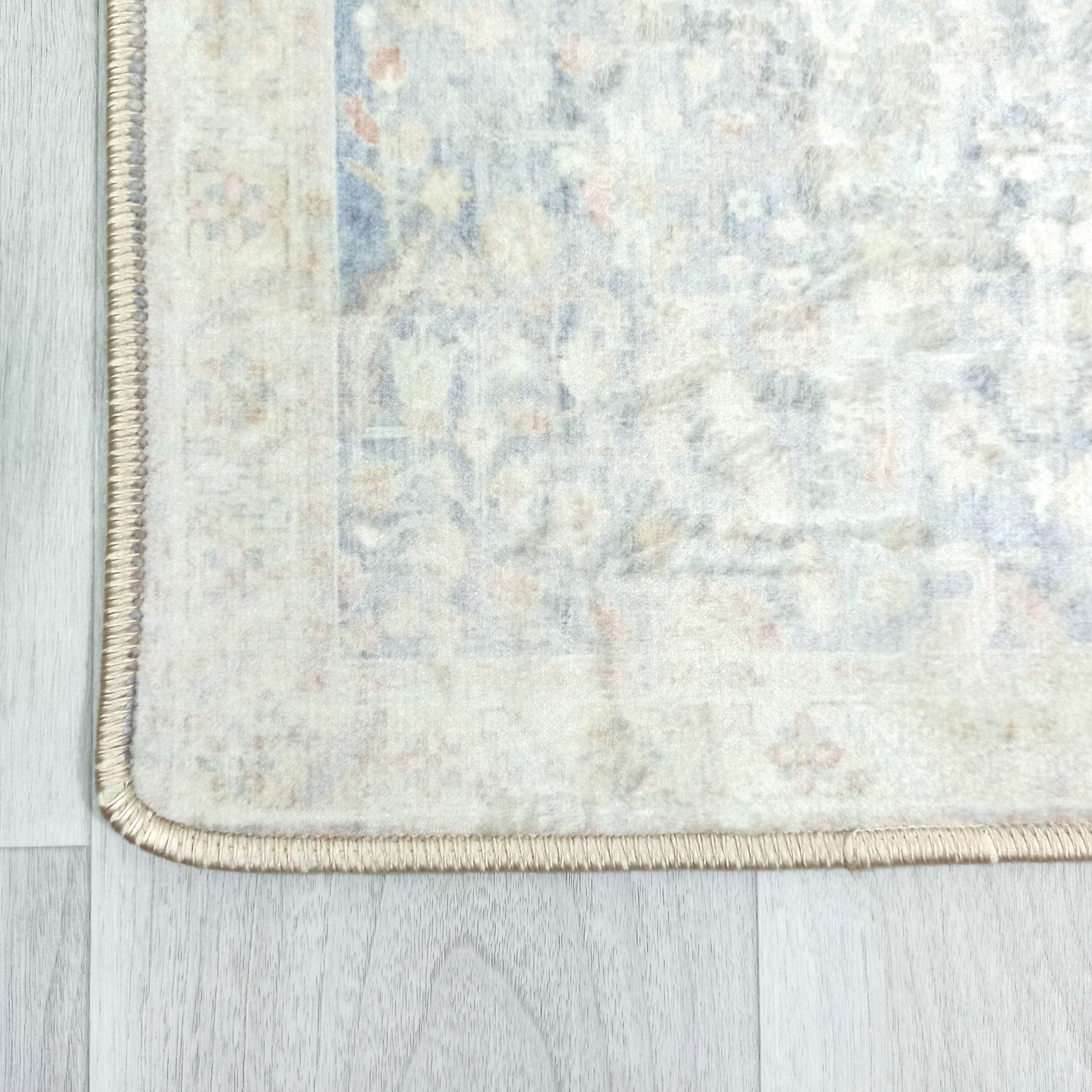 Londyn Neutral Faded Navy Blue Oushak Small 2x3 Rug