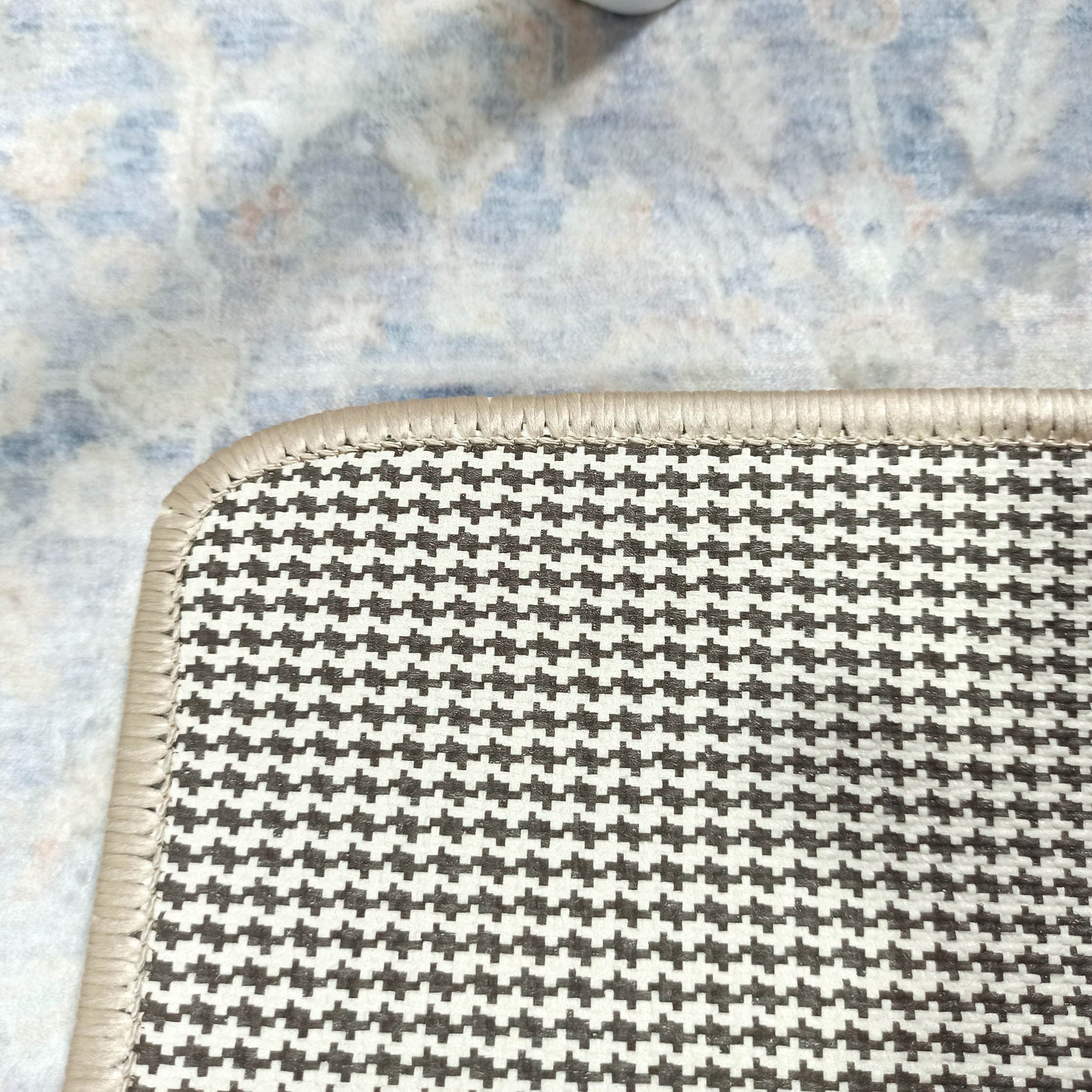 Londyn Neutral Faded Navy Blue Oushak Small 2x3 Rug