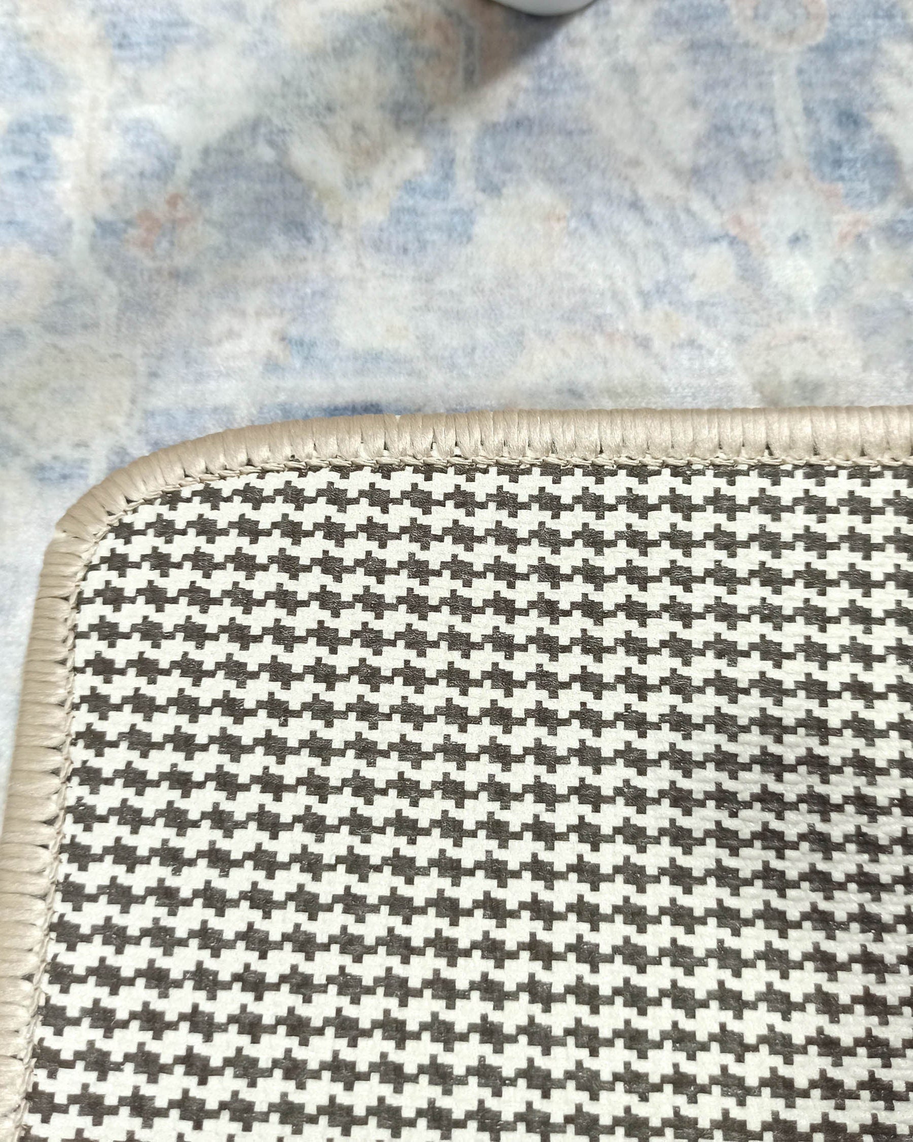 Londyn Neutral Faded Navy Blue Oushak Small 2x3 Rug