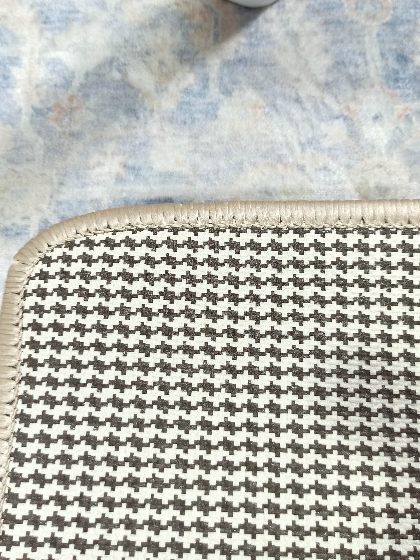 Londyn Neutral Faded Navy Blue Oushak Small 2x3 Rug