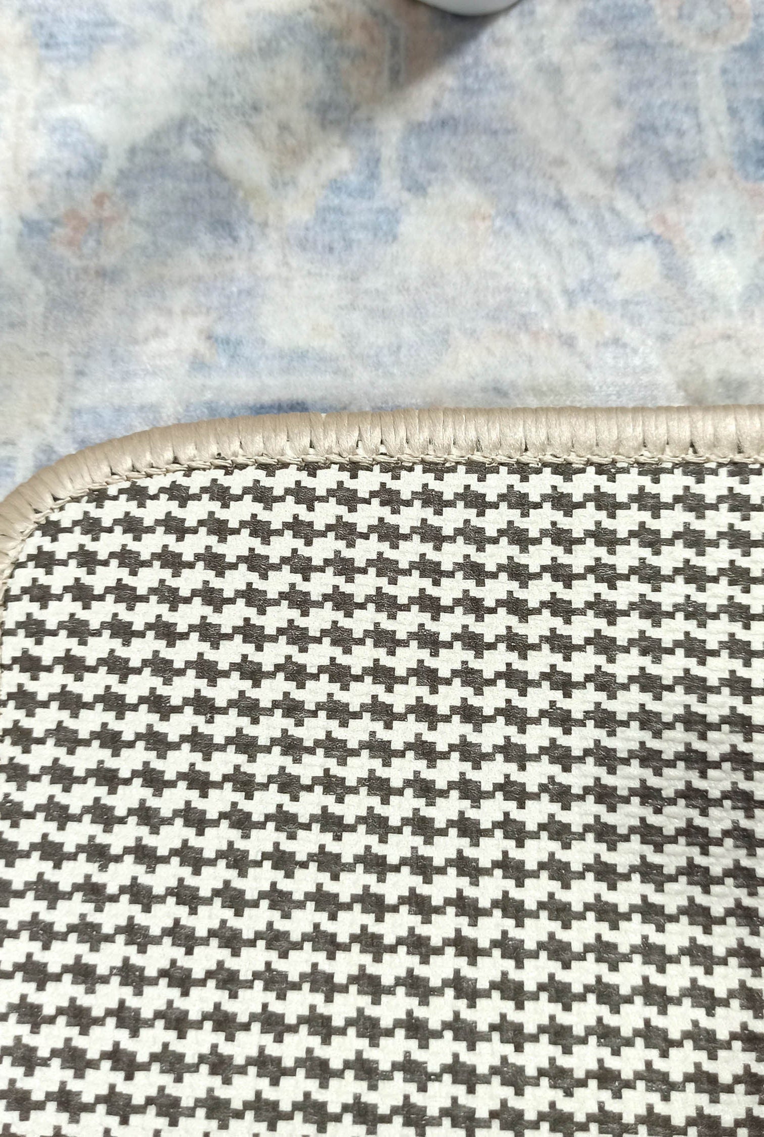 Londyn Neutral Faded Navy Blue Oushak Small 2x3 Rug