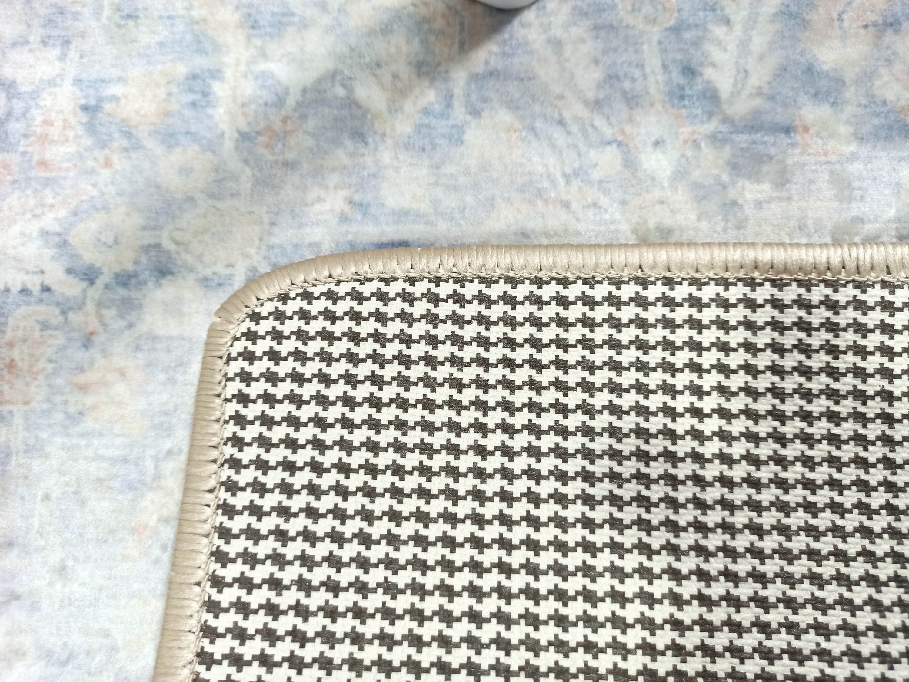 Londyn Neutral Faded Navy Blue Oushak Small 2x3 Rug