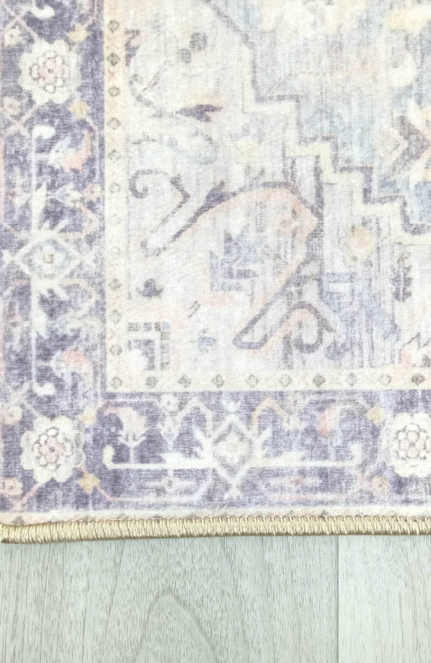 Mayven Neutral Beige Lavender Heriz Persian 2x3 Rug