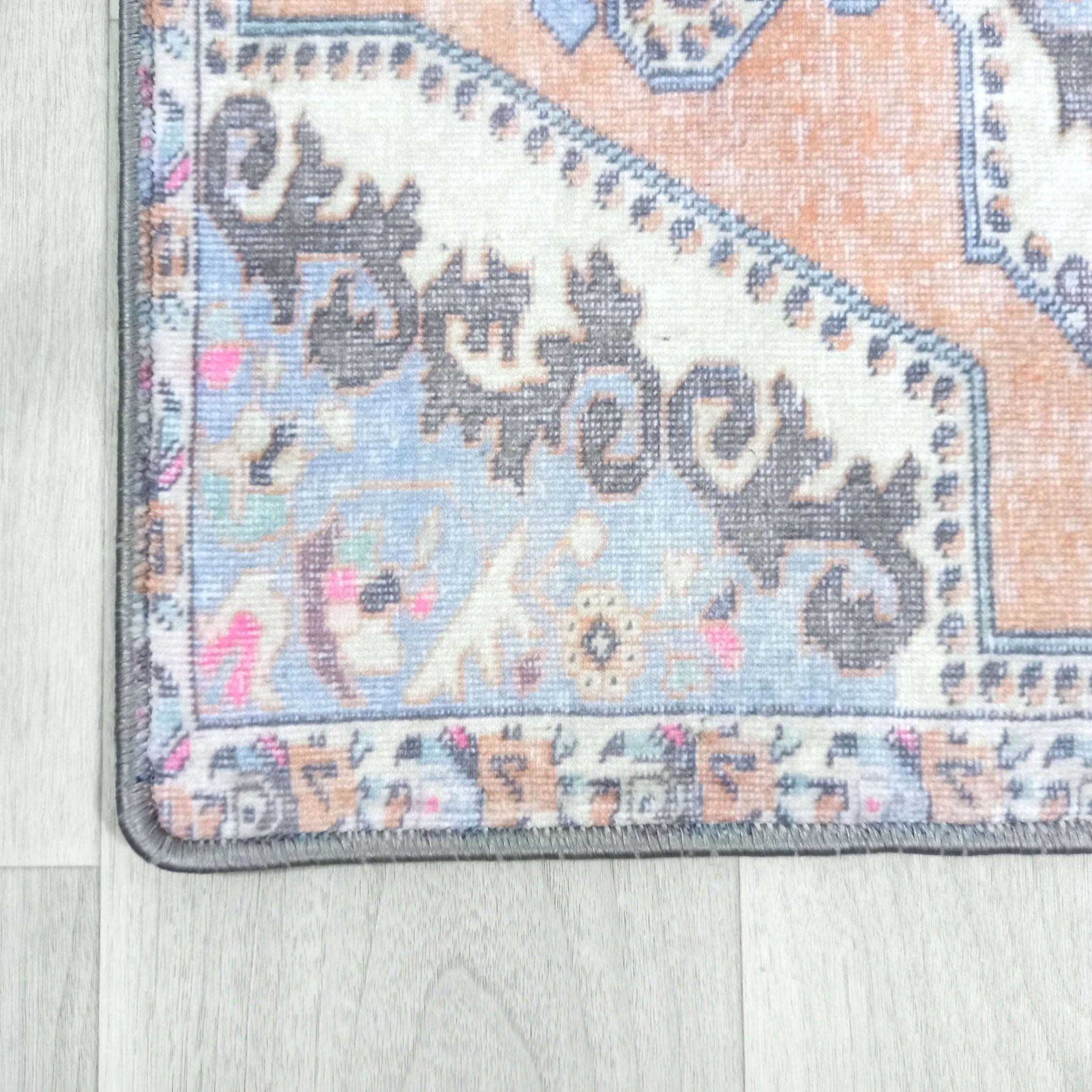 Efion Faded Orange Lavender Turkish 2x3 Rug