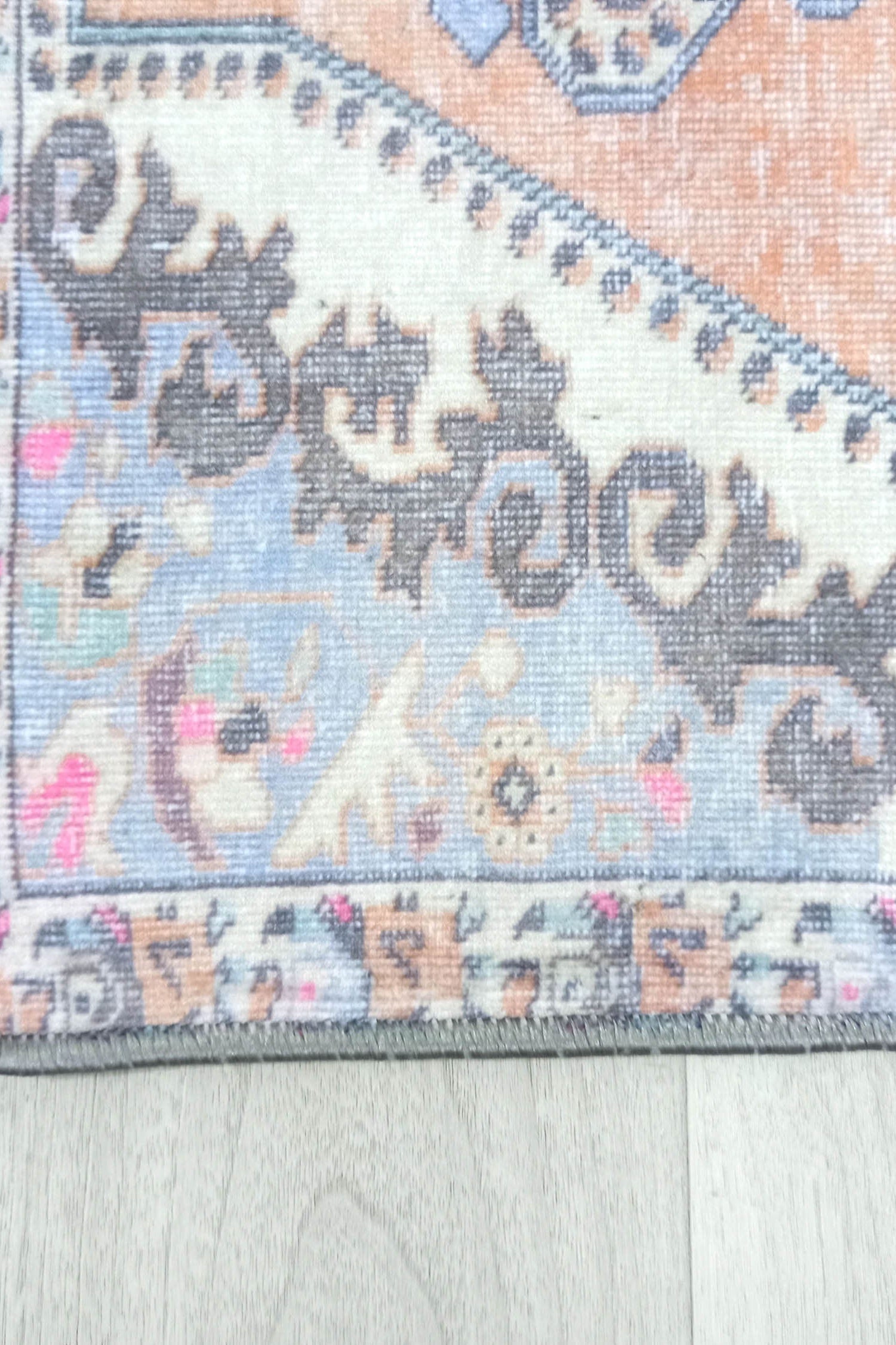 Efion Faded Orange Lavender Turkish 2x3 Rug