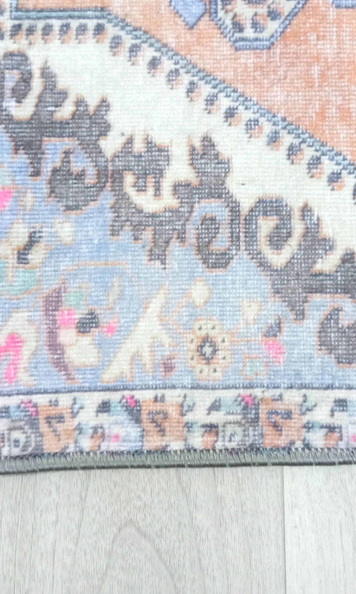 Efion Faded Orange Lavender Turkish 2x3 Rug