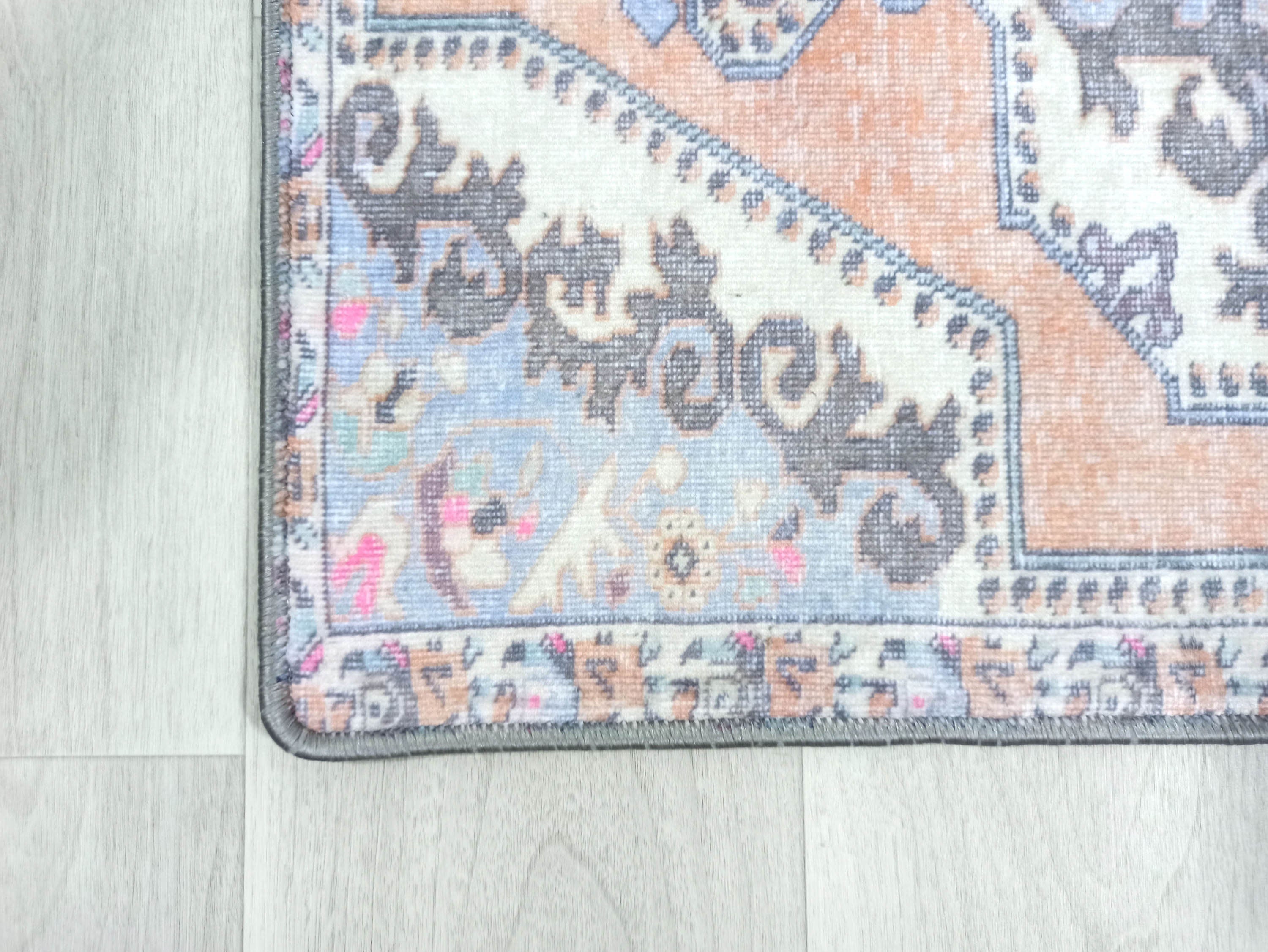 Efion Faded Orange Lavender Turkish 2x3 Rug