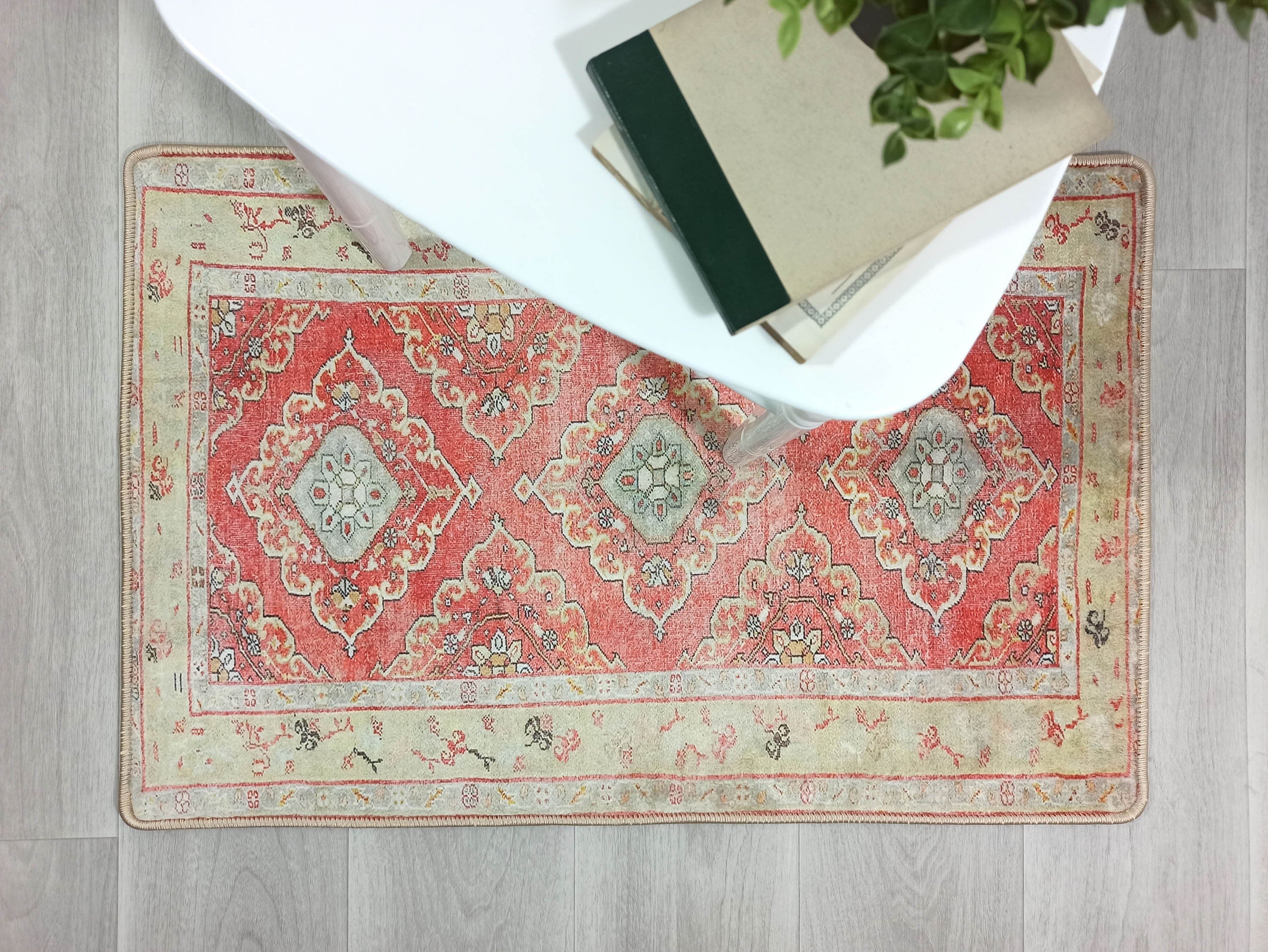 Arrabella Distressed Red Yellow Turkish 2x3 Rug