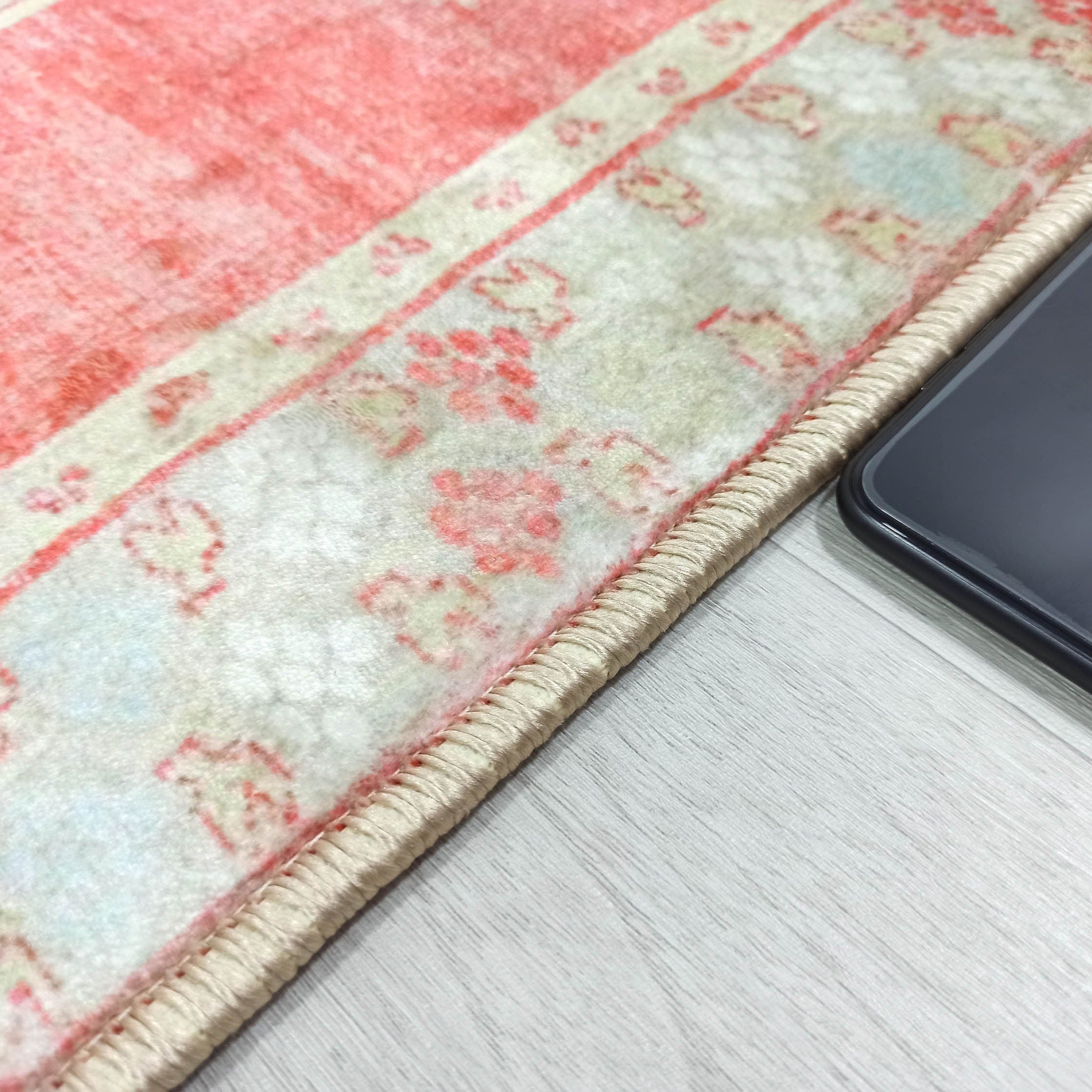 Coraline Distressed Coral Beige Turkish 2x3 Rug