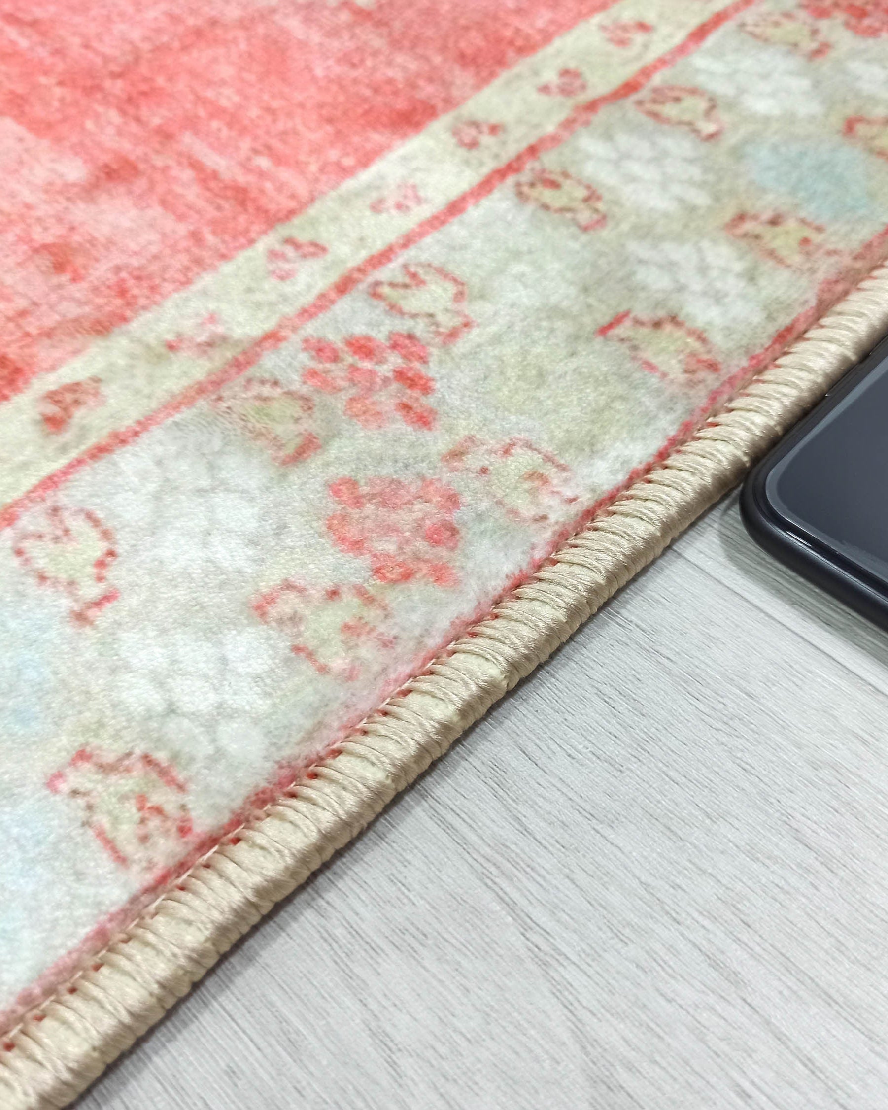 Coraline Distressed Coral Beige Turkish 2x3 Rug