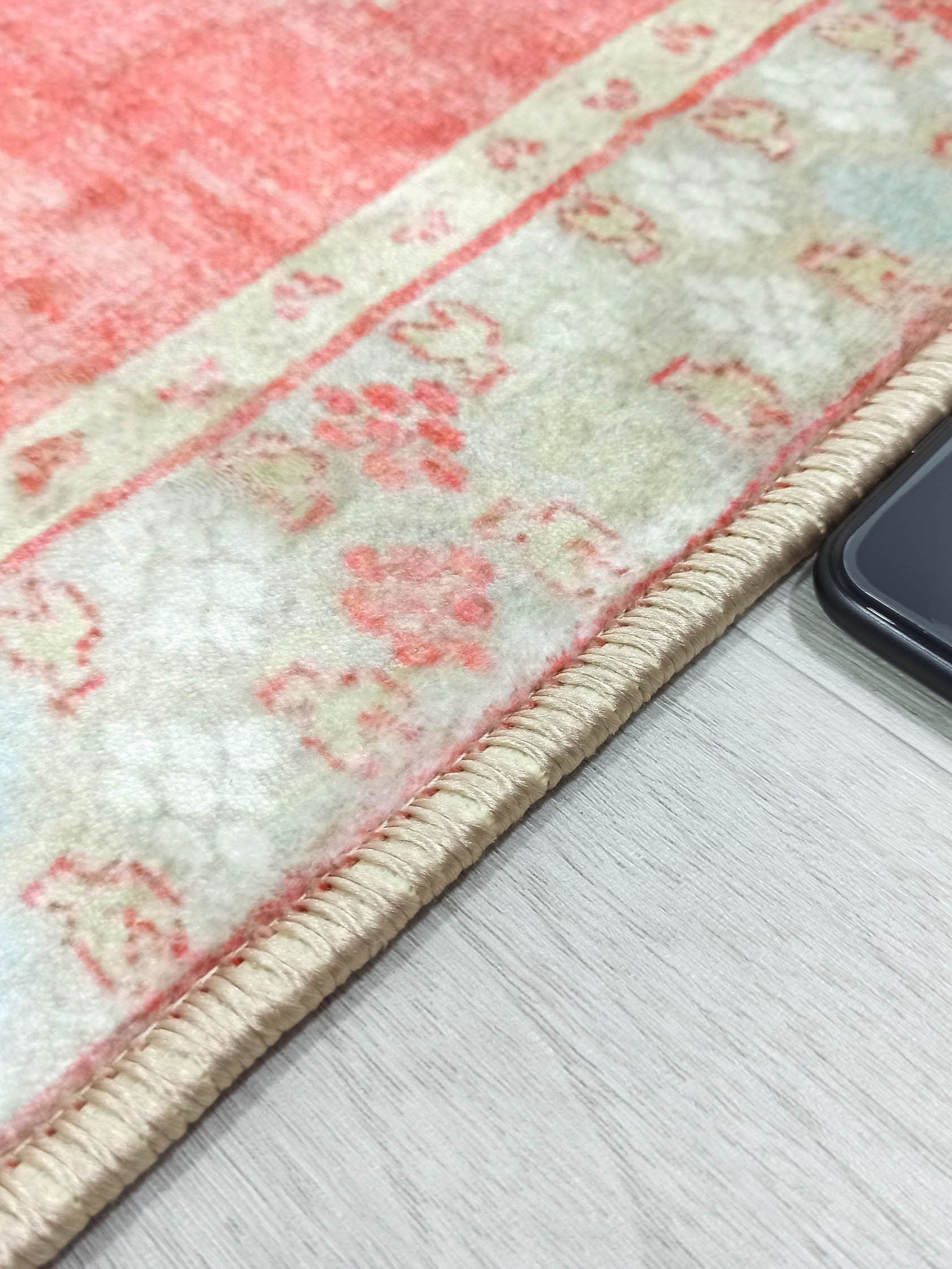 Coraline Distressed Coral Beige Turkish 2x3 Rug
