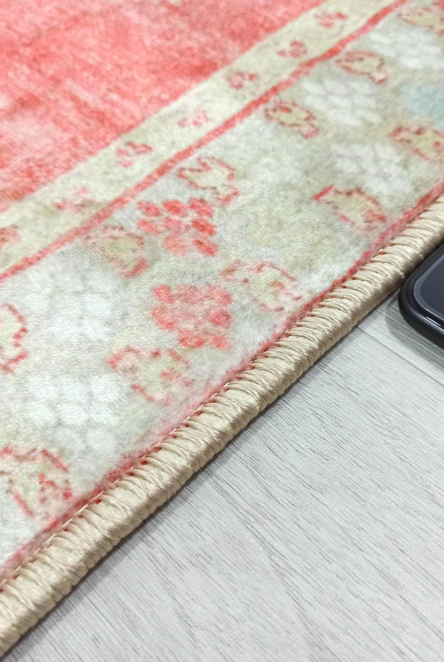 Coraline Distressed Coral Beige Turkish 2x3 Rug