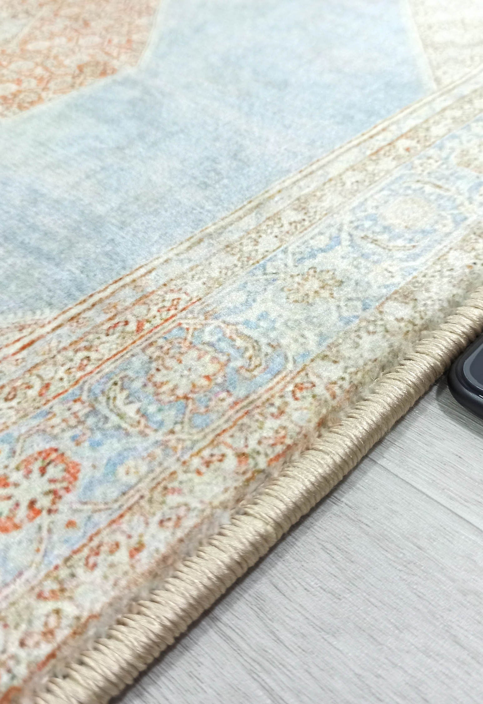 Amelia Natural Rust Blue Beige Vintage Persian 2x3 Rug