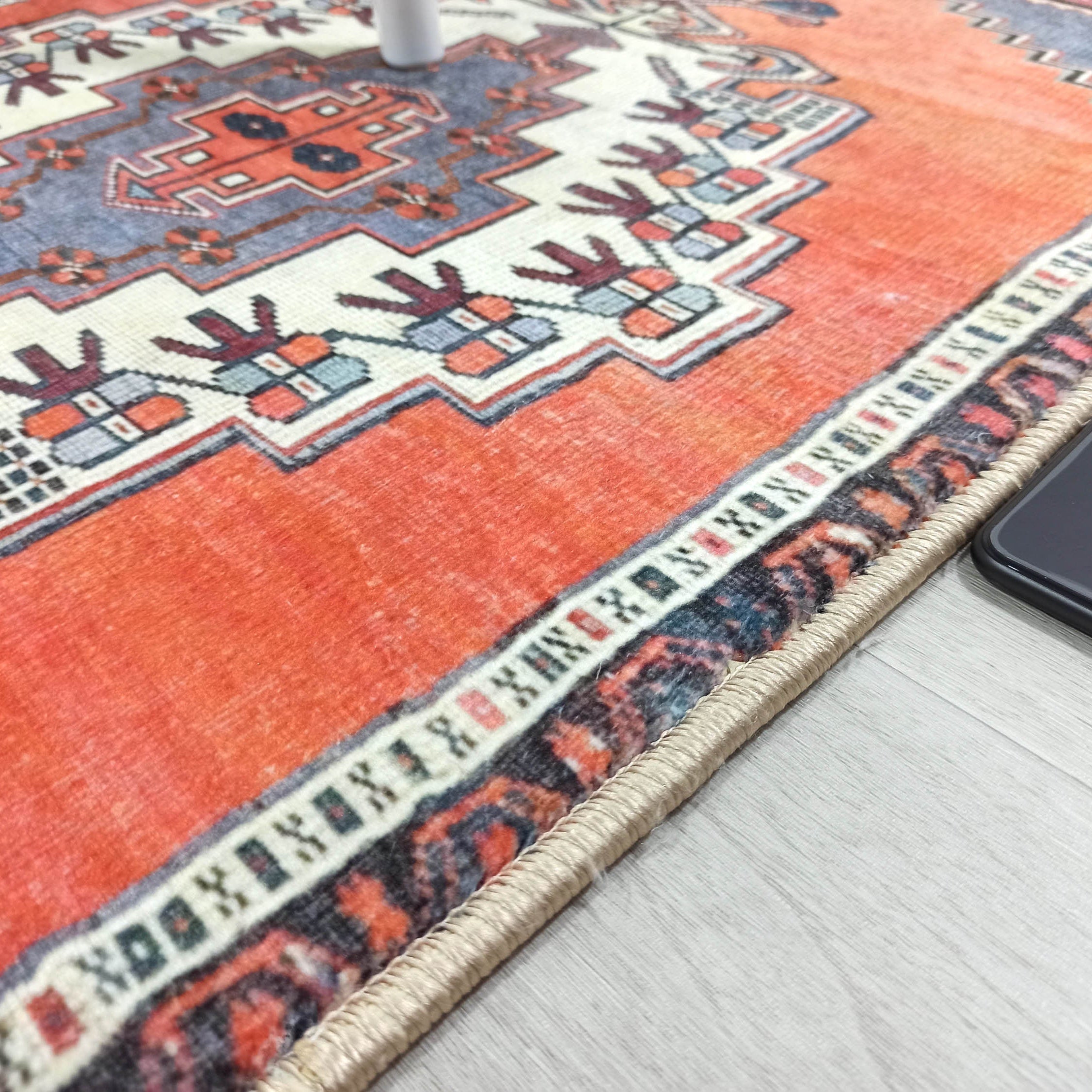 Kaci Brunt Orange Coral Turkish 2x3 Rug