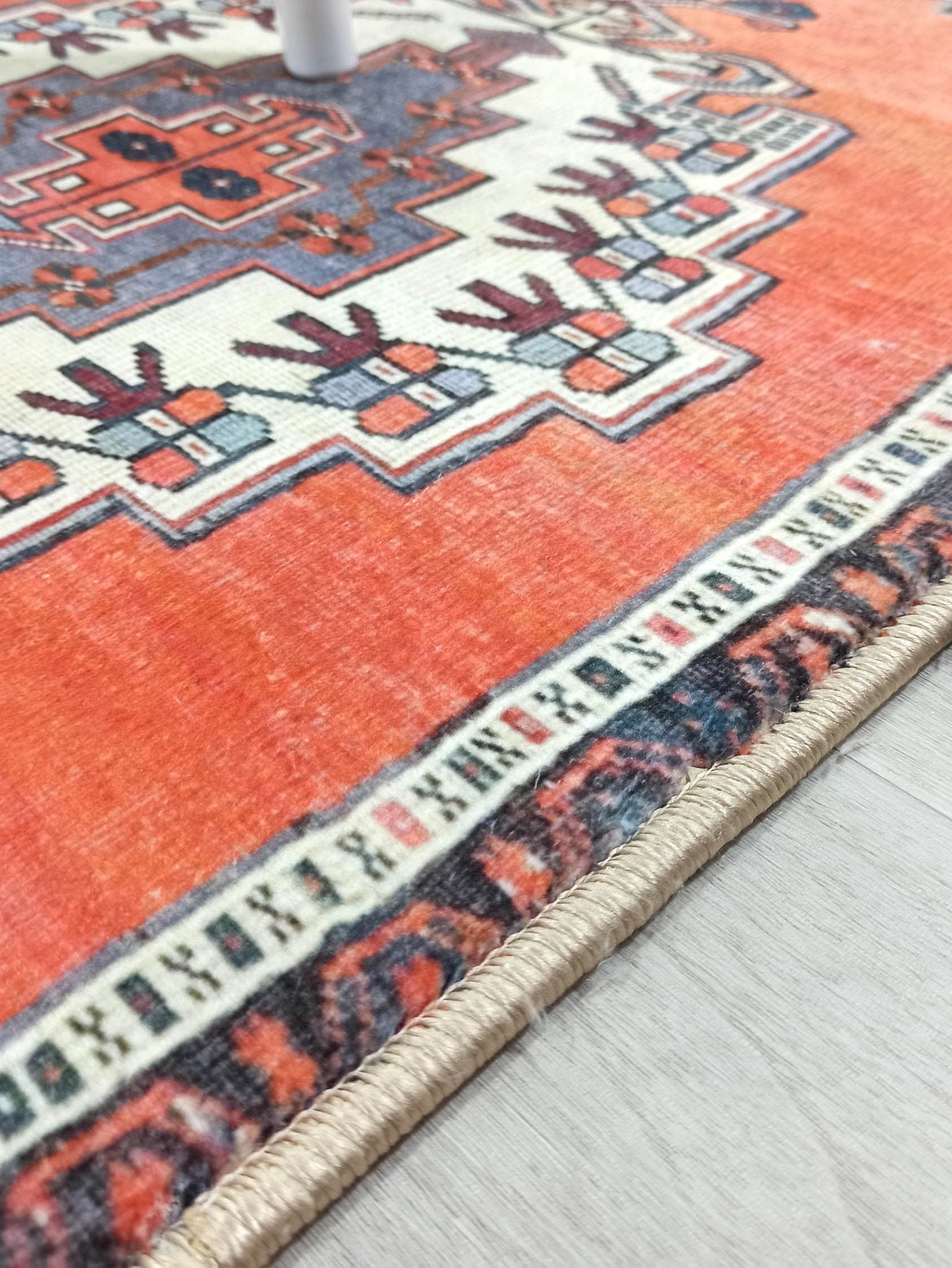Kaci Brunt Orange Coral Turkish 2x3 Rug