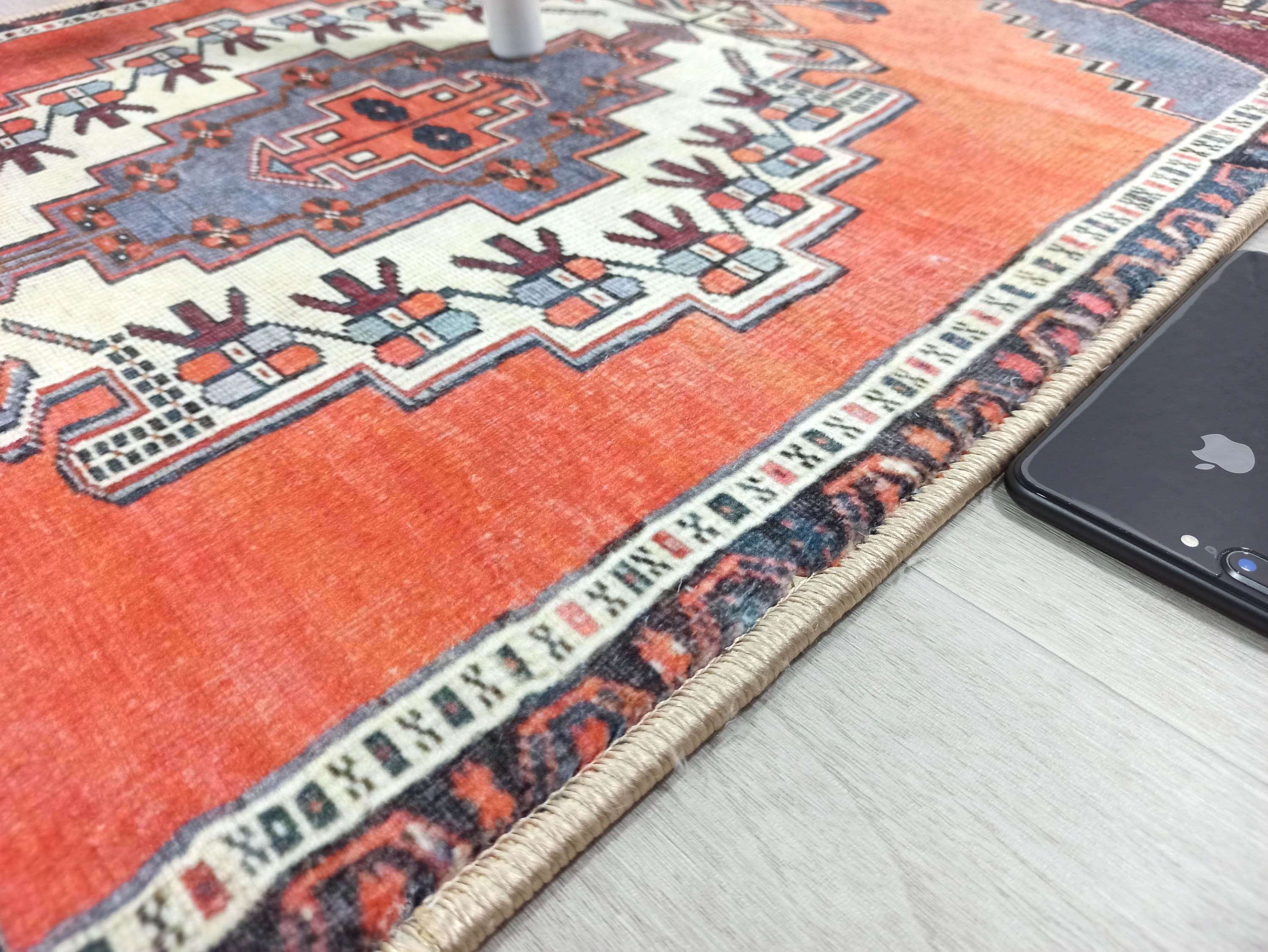Kaci Brunt Orange Coral Turkish 2x3 Rug