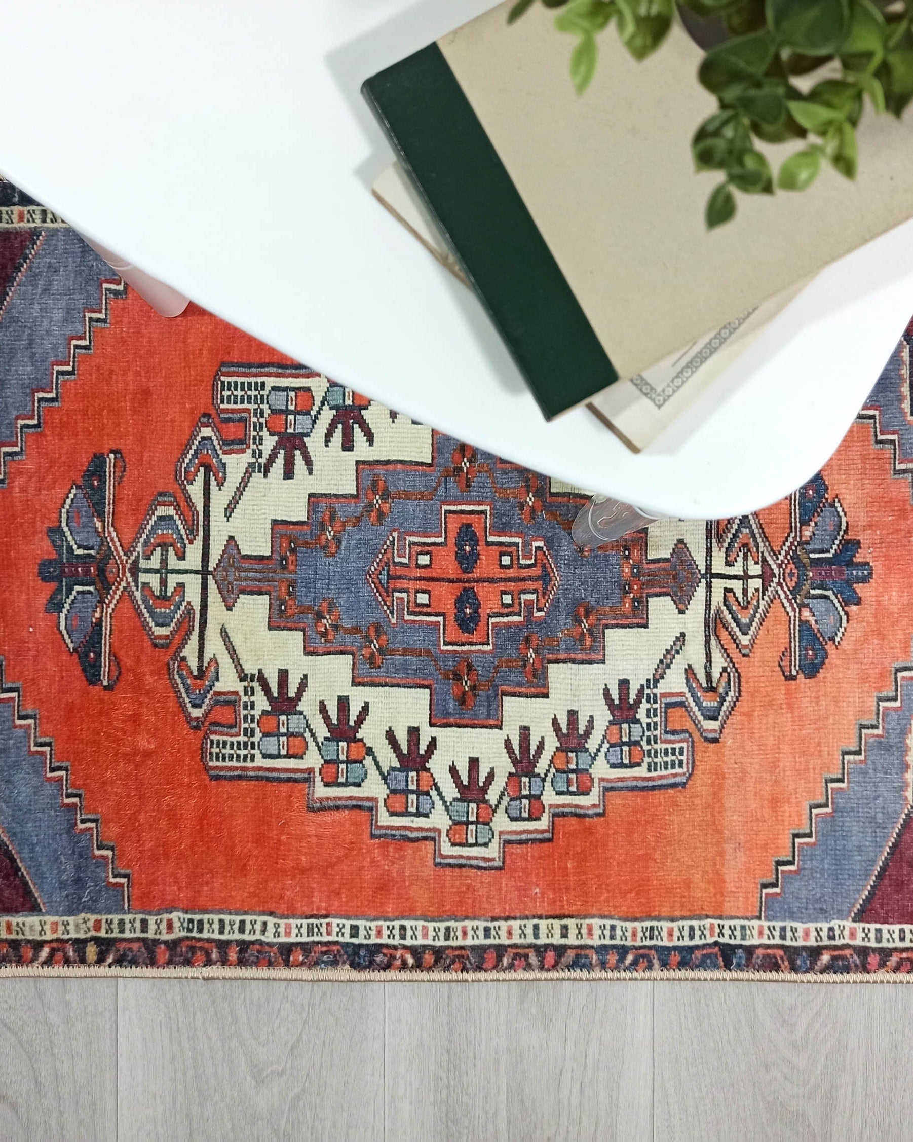 Kaci Brunt Orange Coral Turkish 2x3 Rug