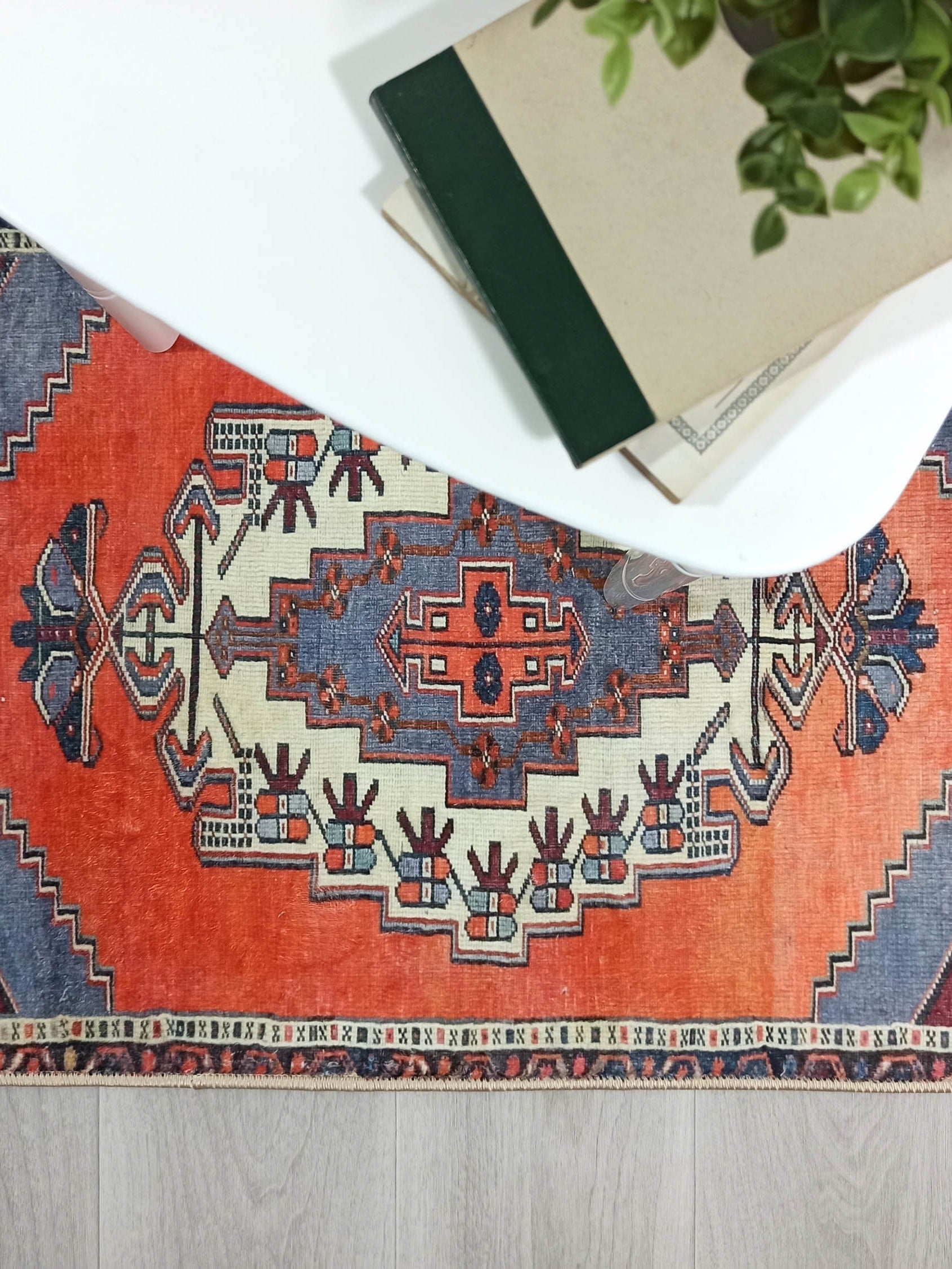 Kaci Brunt Orange Coral Turkish 2x3 Rug