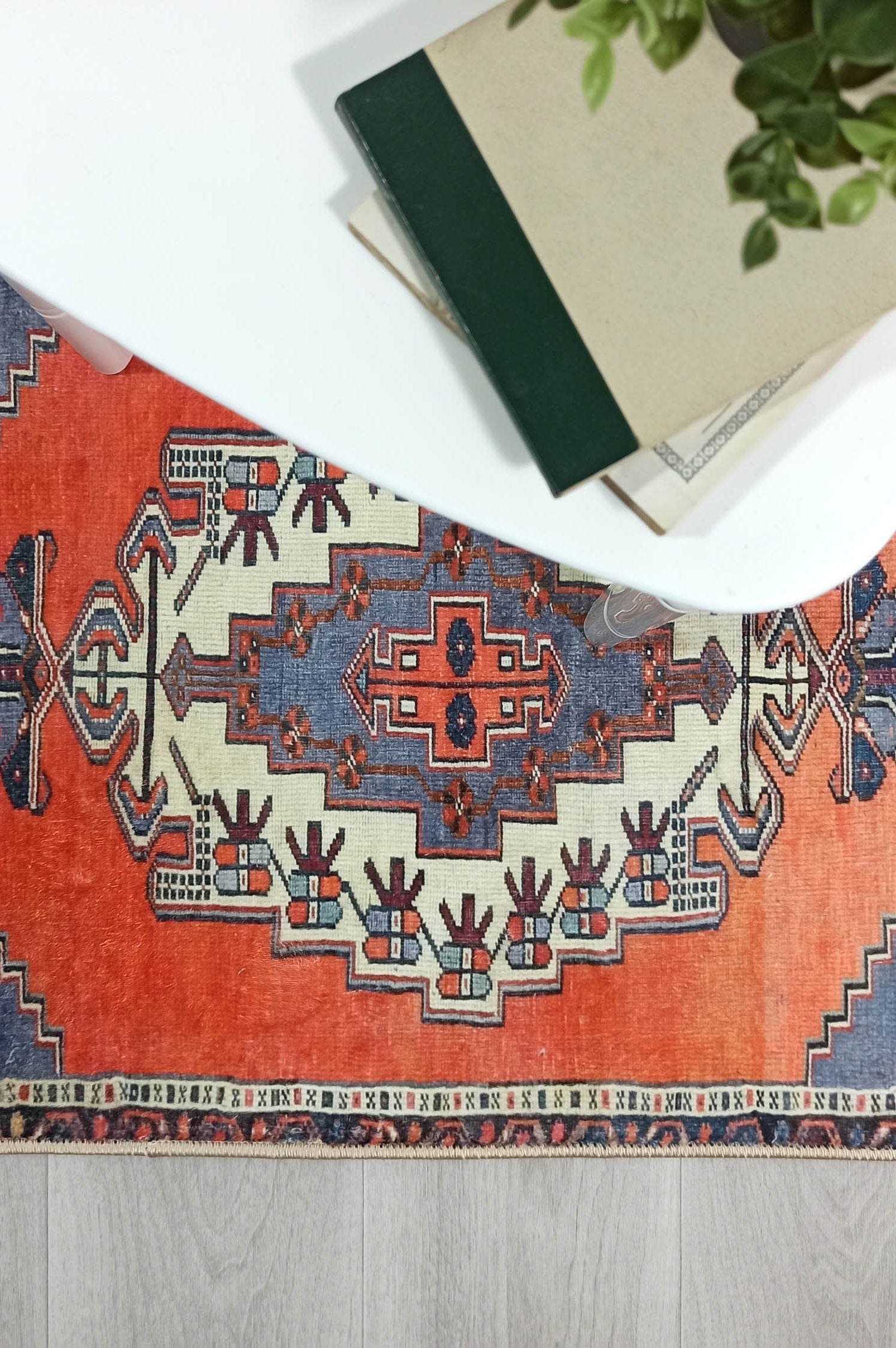 Kaci Brunt Orange Coral Turkish 2x3 Rug