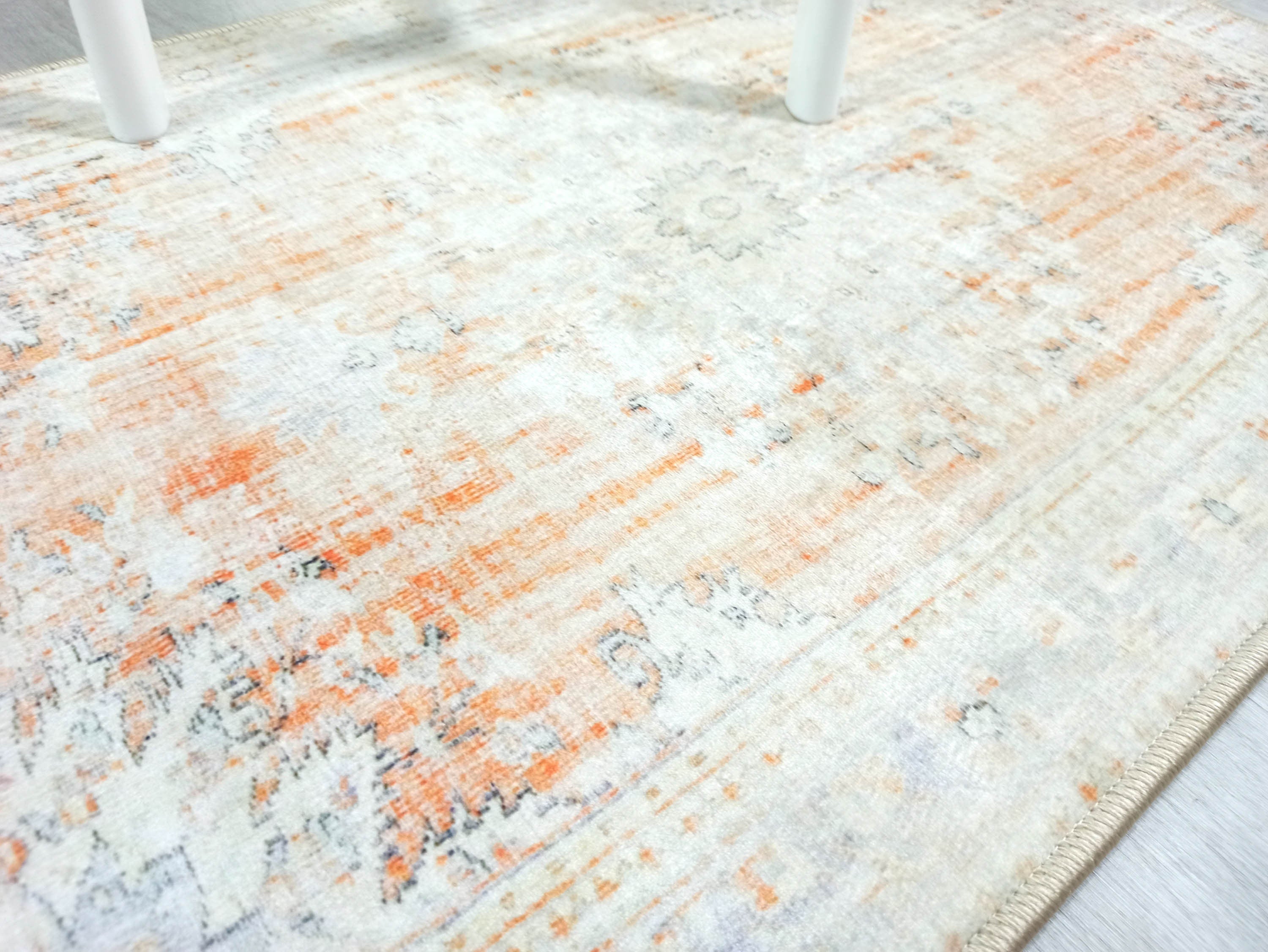 Makenna Orange Distressed Beige Turkish 2x3 Rug