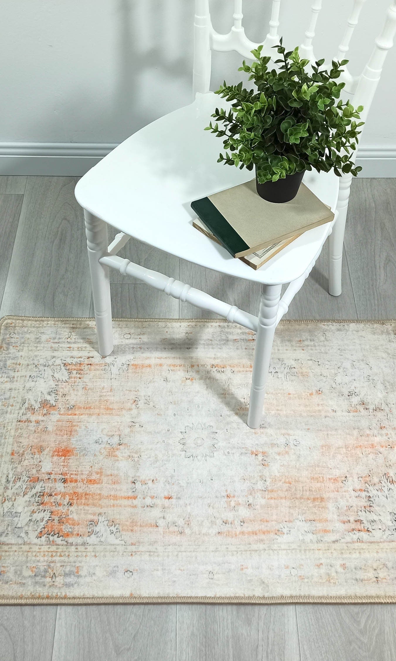 Makenna Orange Distressed Beige Turkish 2x3 Rug