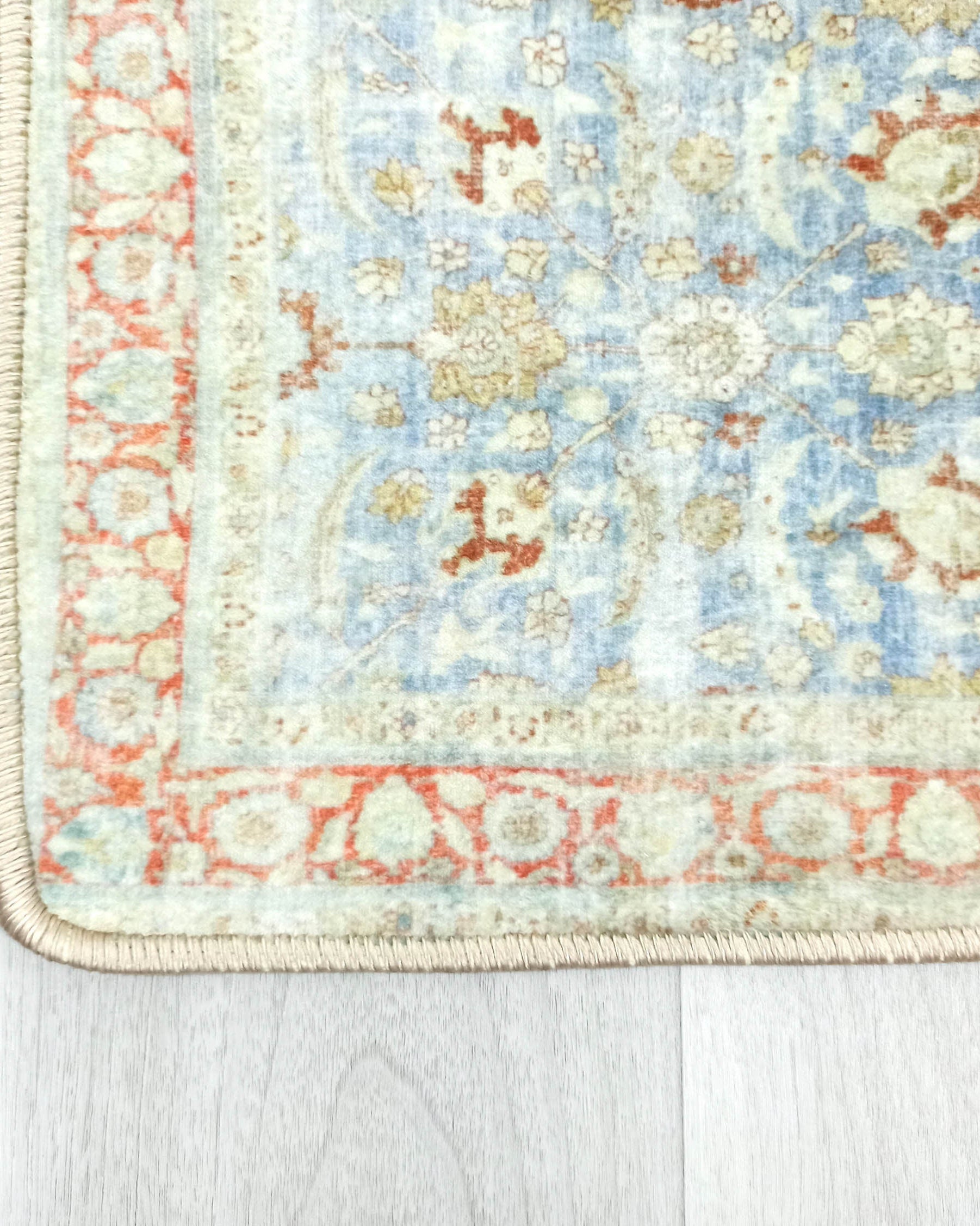 Alys Faded Blue Beige Vintage Turkish 2x3 Rug