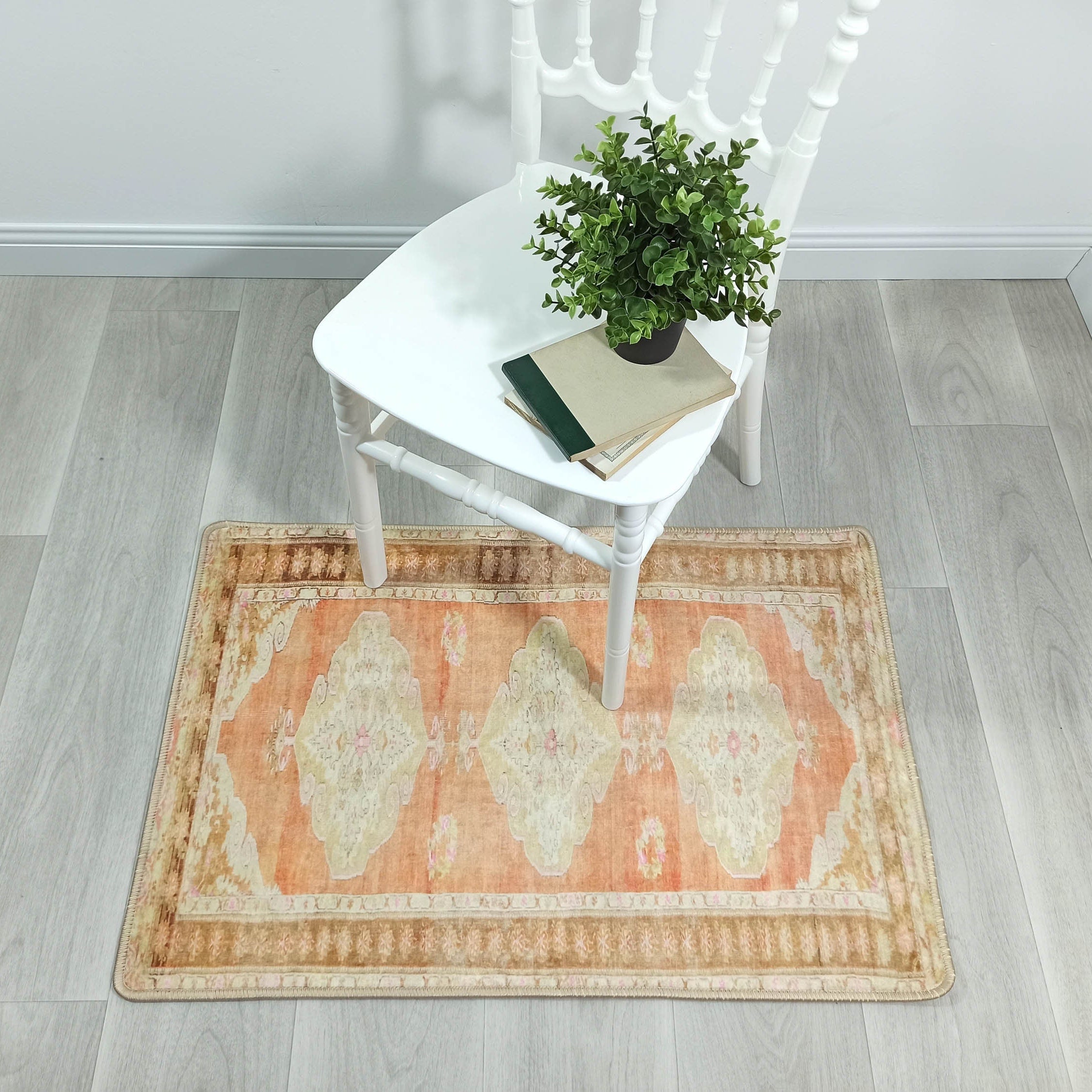 Layne Faded Orange Gold Beige Persian 2x3 Rug